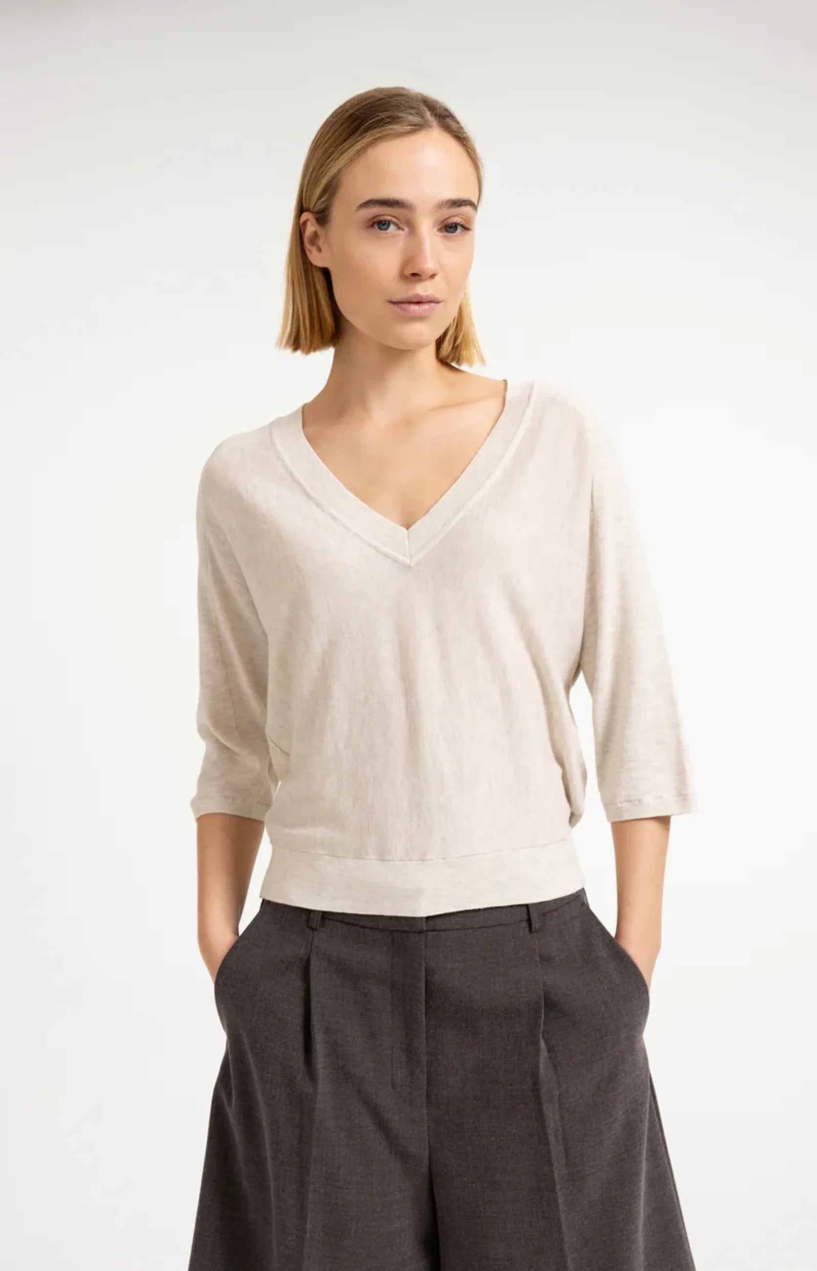 Pullover mit sichtbaren Nähten