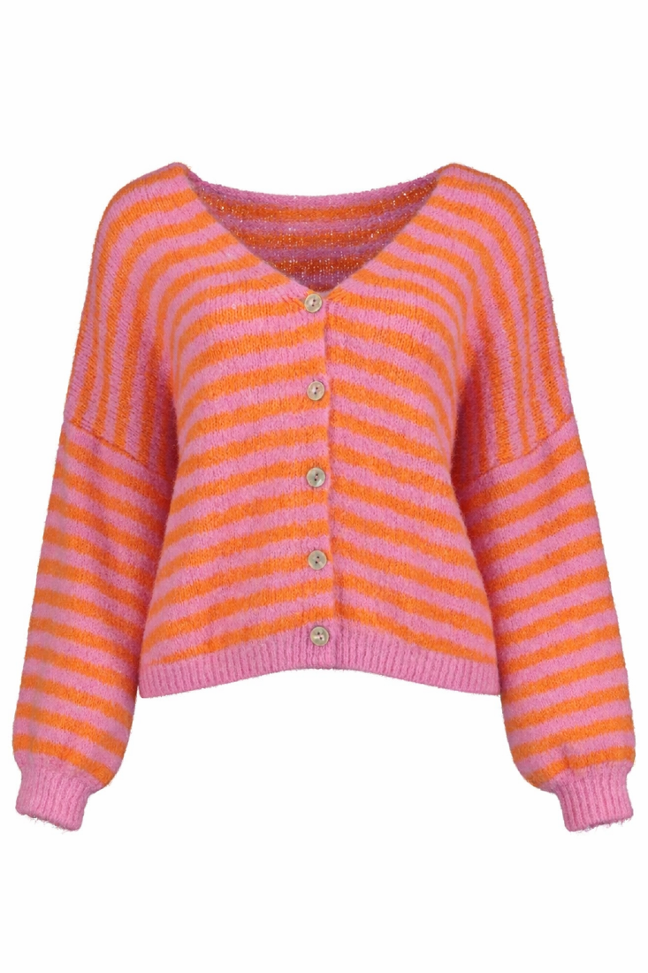 Strickjacke mit Streifen