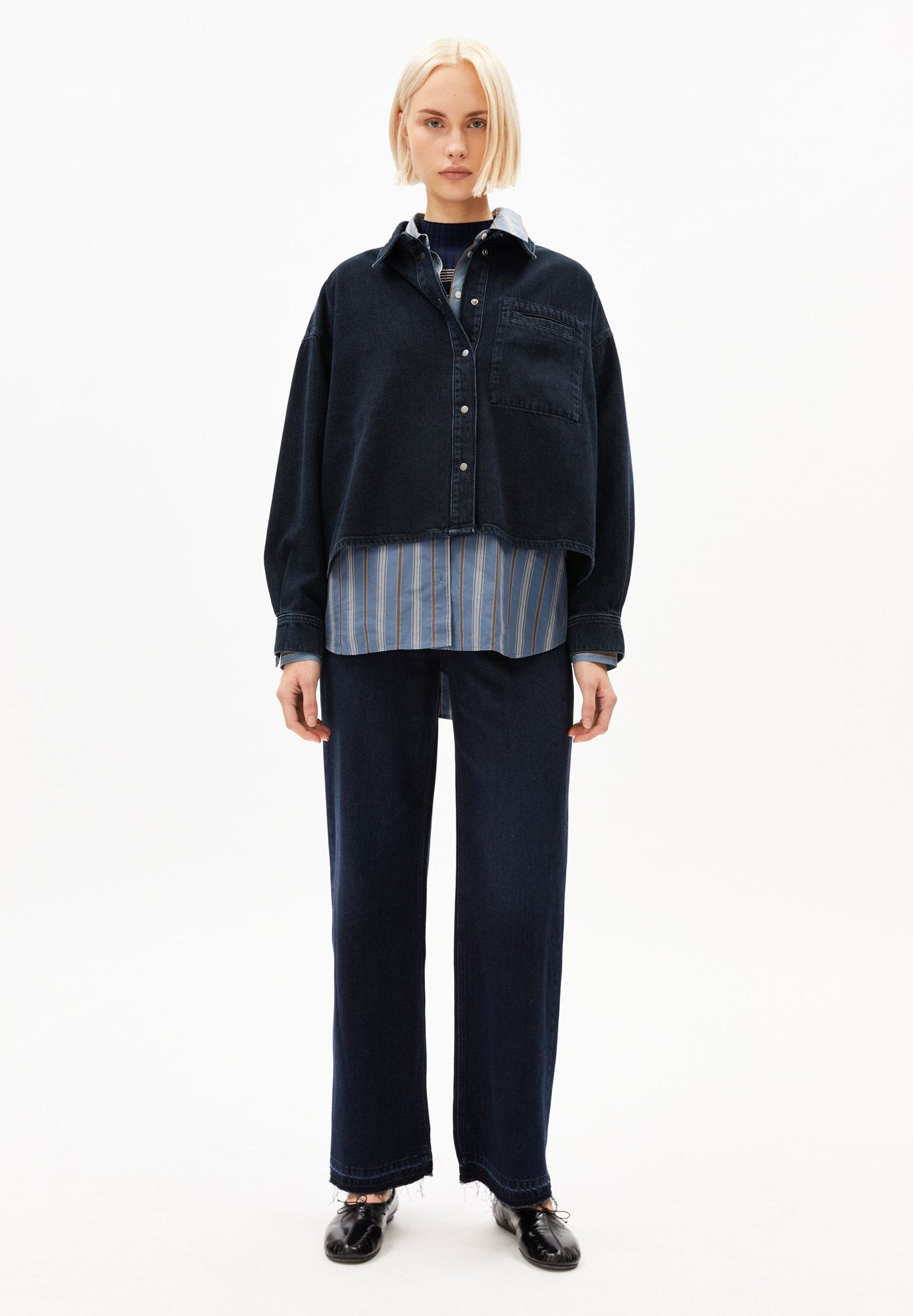 Denim-Bluse