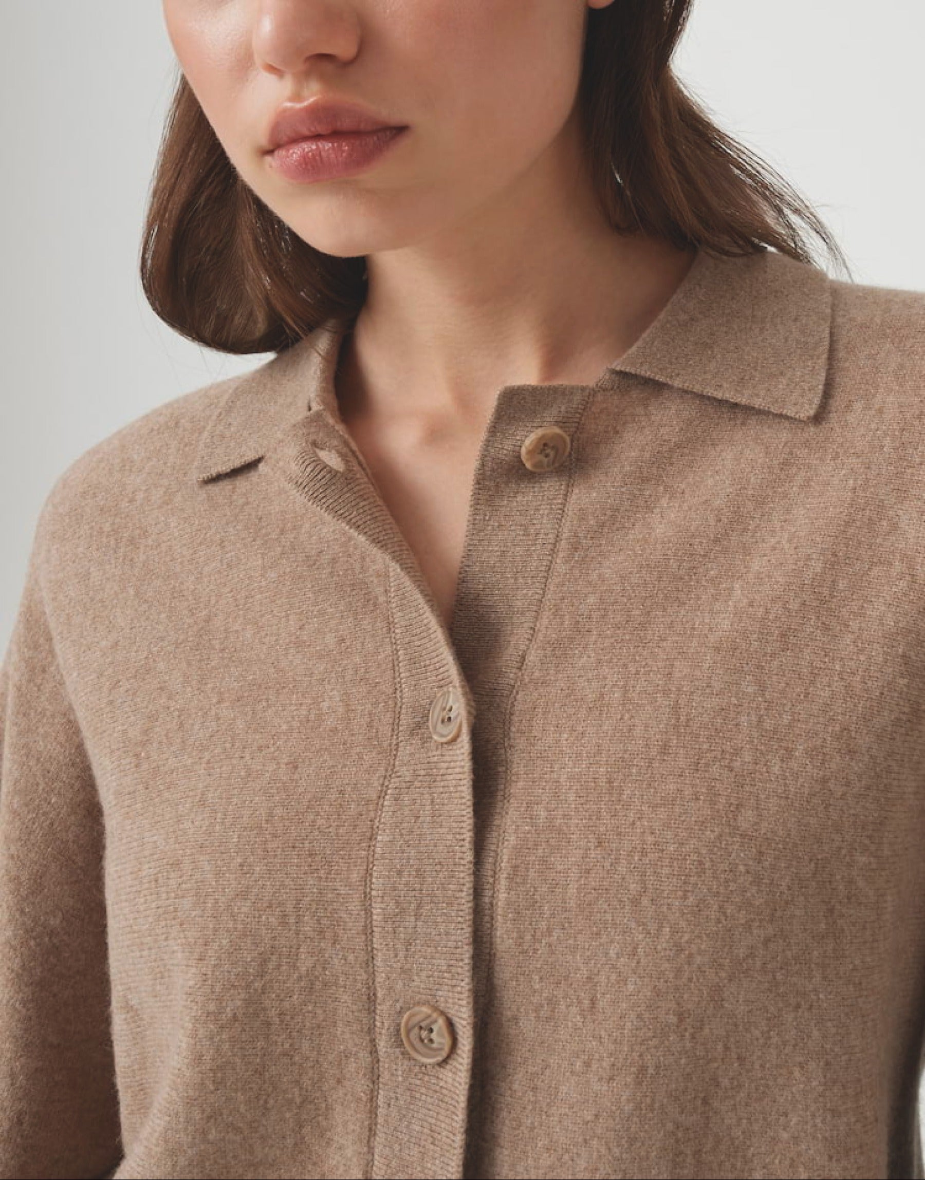 Strickcardigan aus reiner Wolle