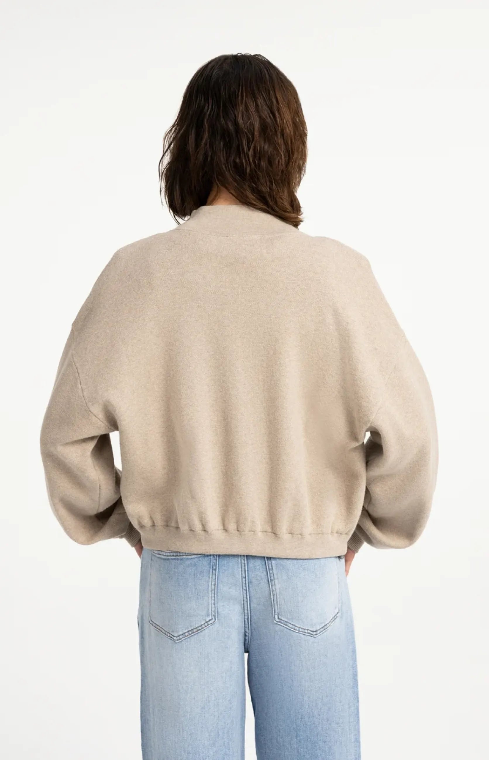 Strick-Cardigan mit Jacquardmuster und Reißverschluss