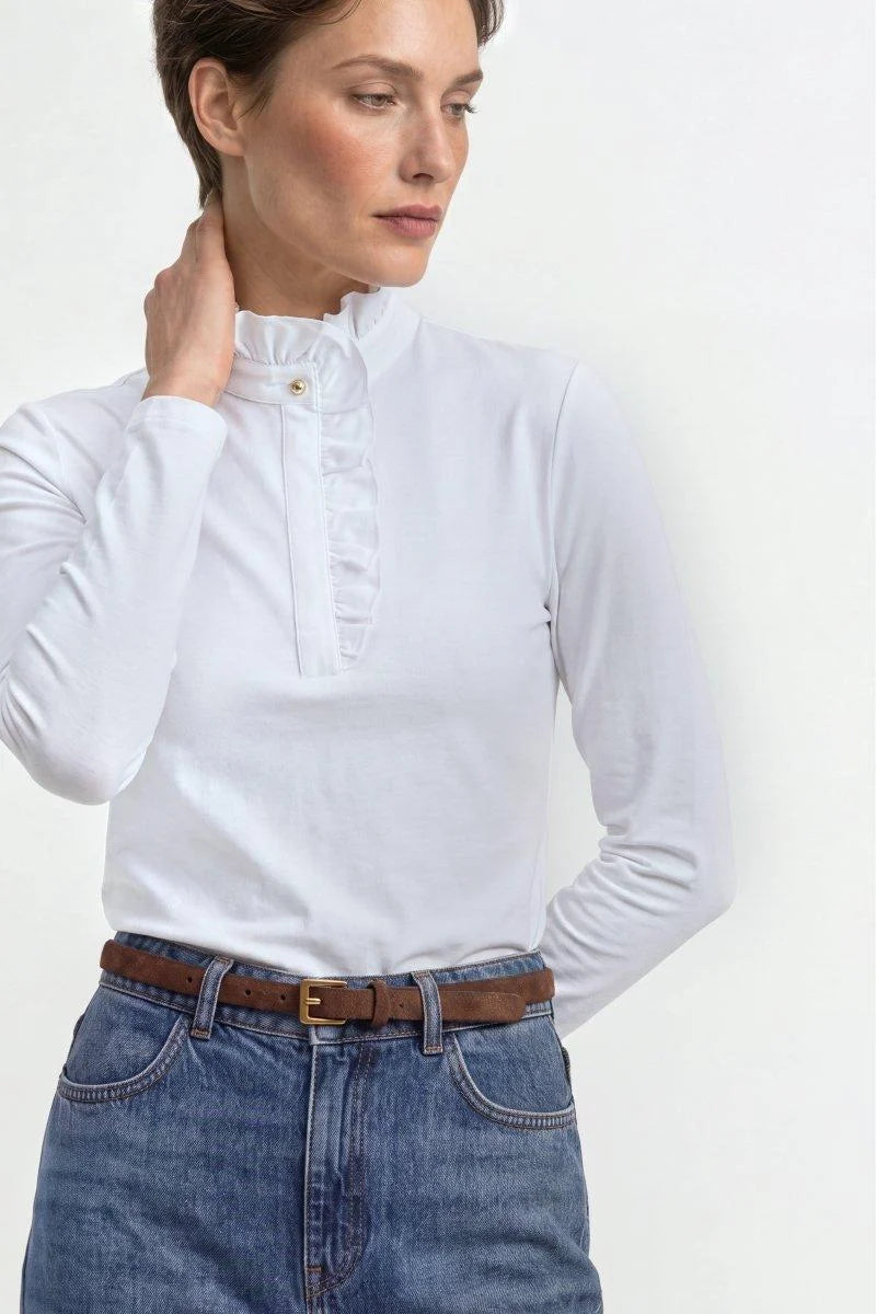 Longsleeve mit Rüschenkragen