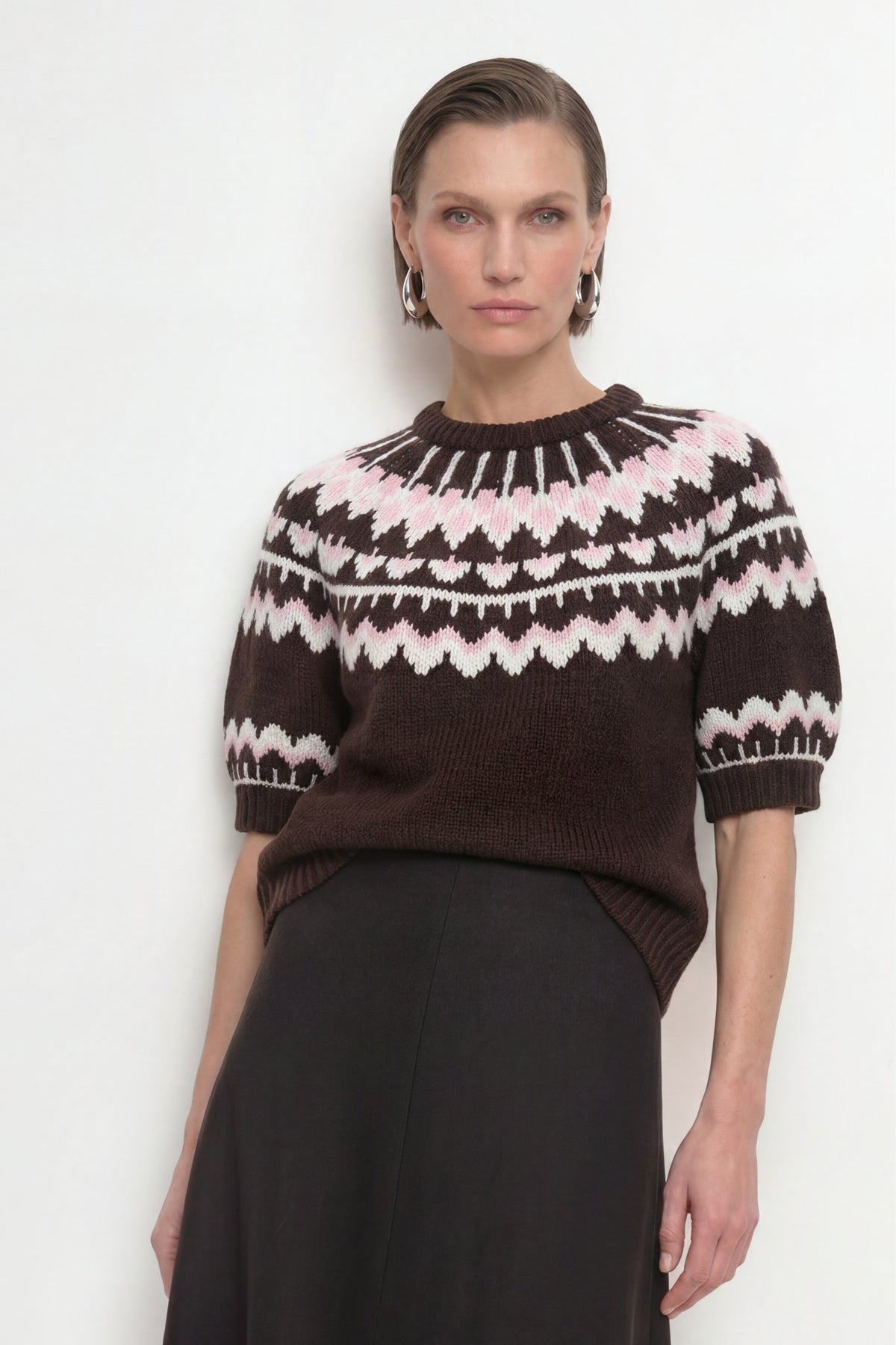 Strickpullover mit Abstraktem-Muster