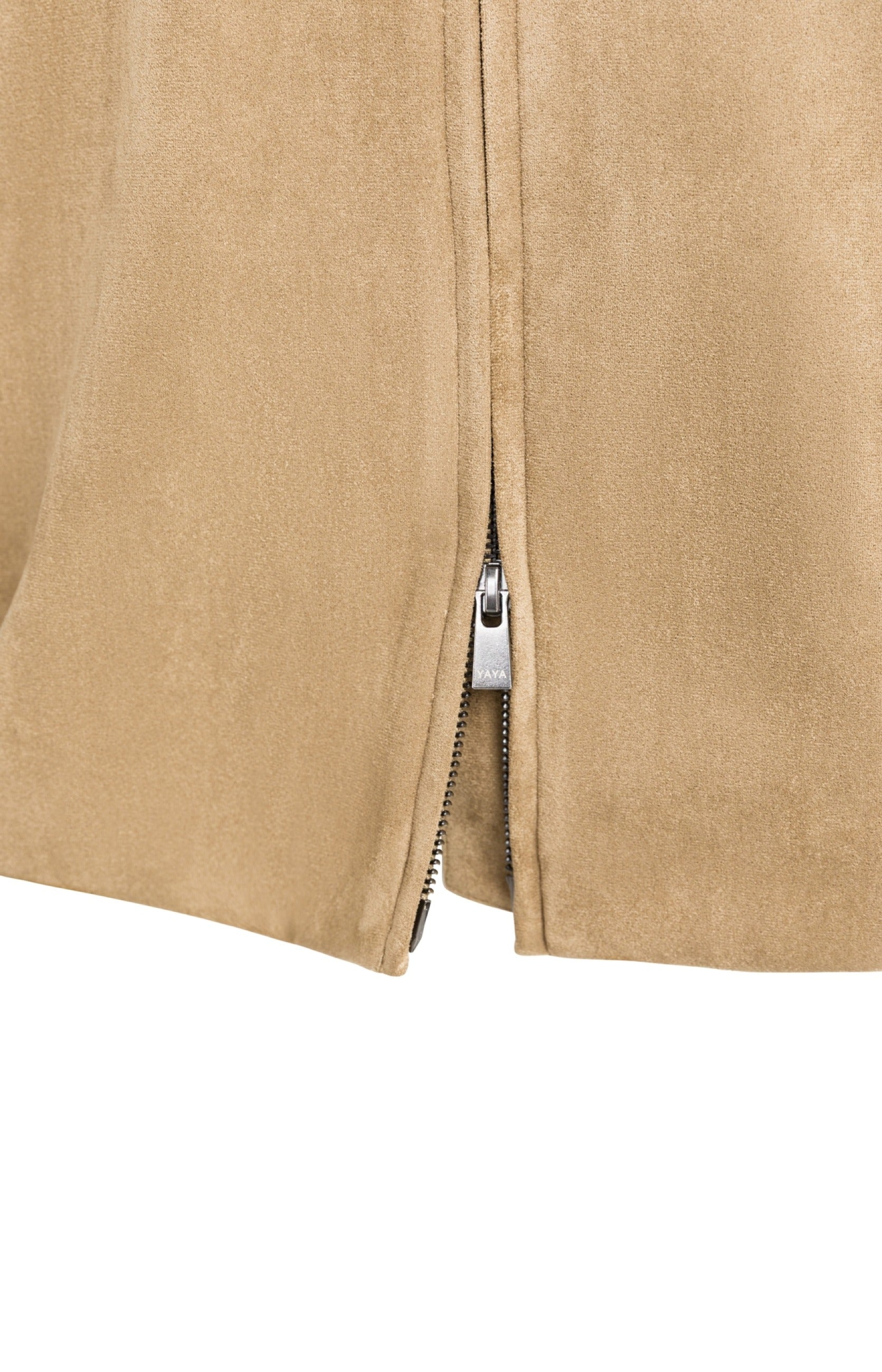 Kurzärmelige Oversize-Jacke aus Velourslederimitat
