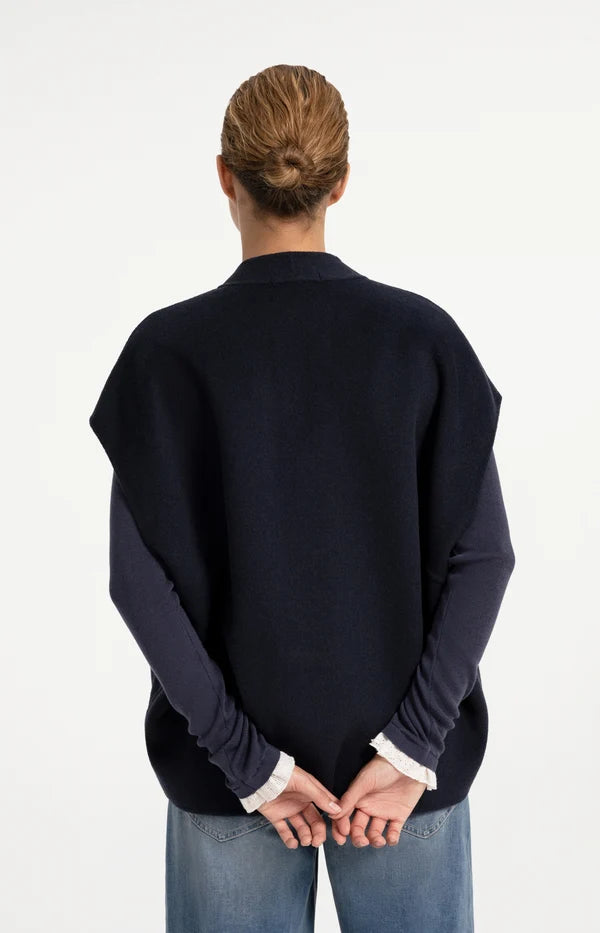Oversize-Weste aus Wollmischung