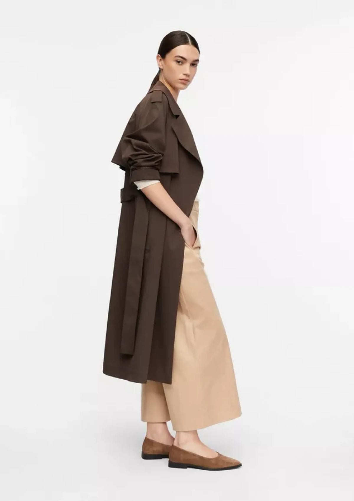 Culotte Hose mit Bindegürtel