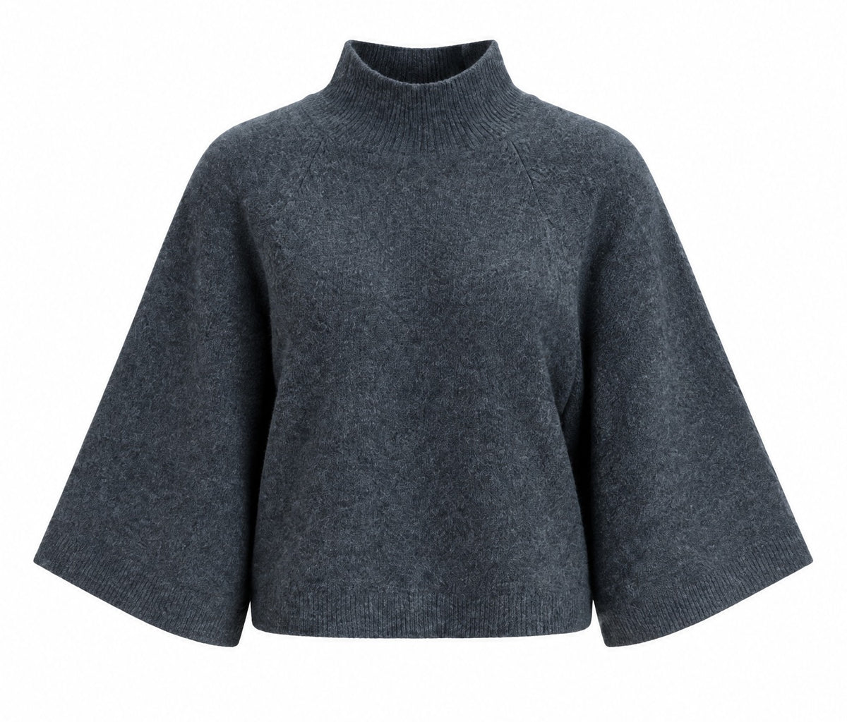 Pullover mit weiten Ärmeln und hohem Kragen