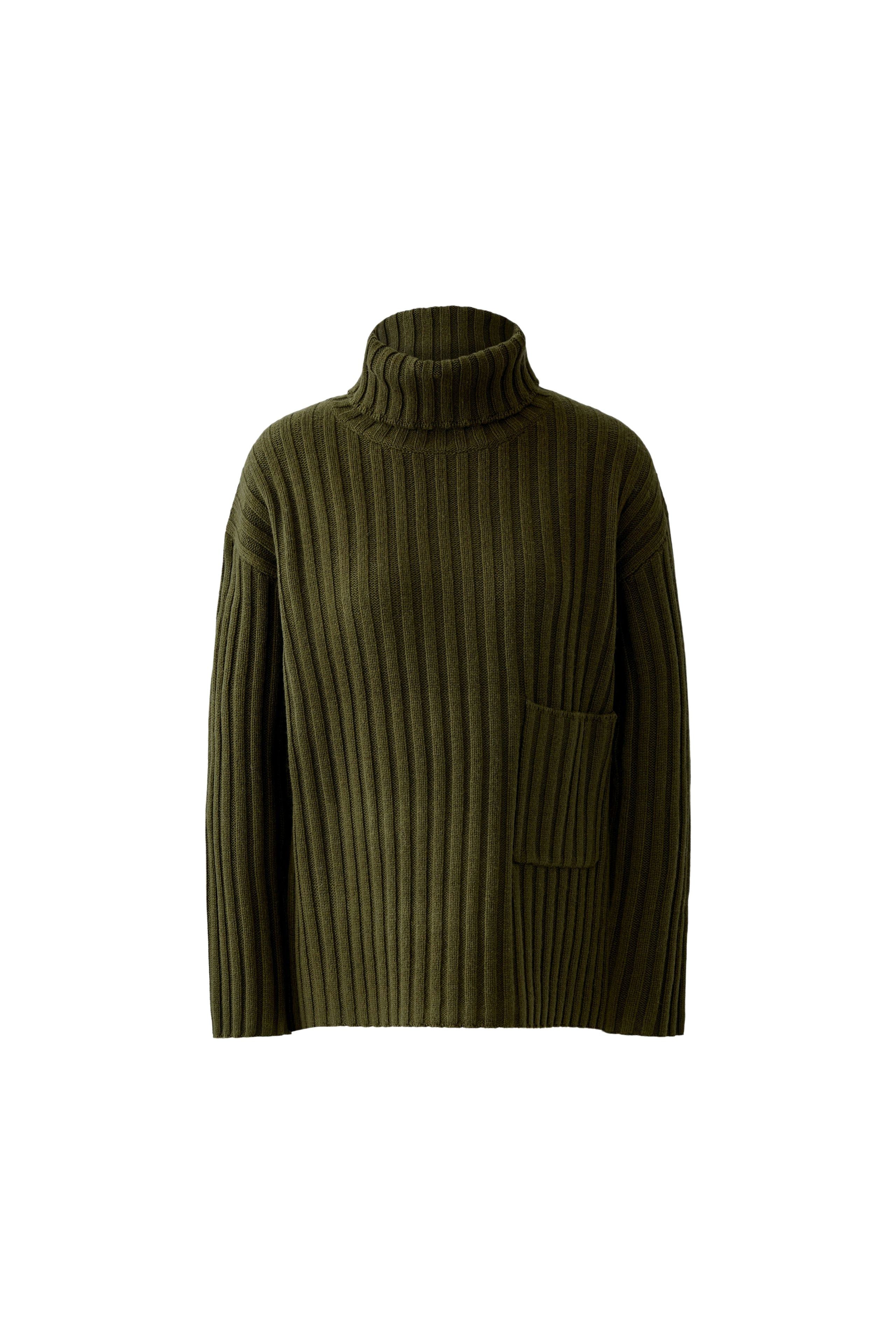 Oui Strickpullover Khaki
