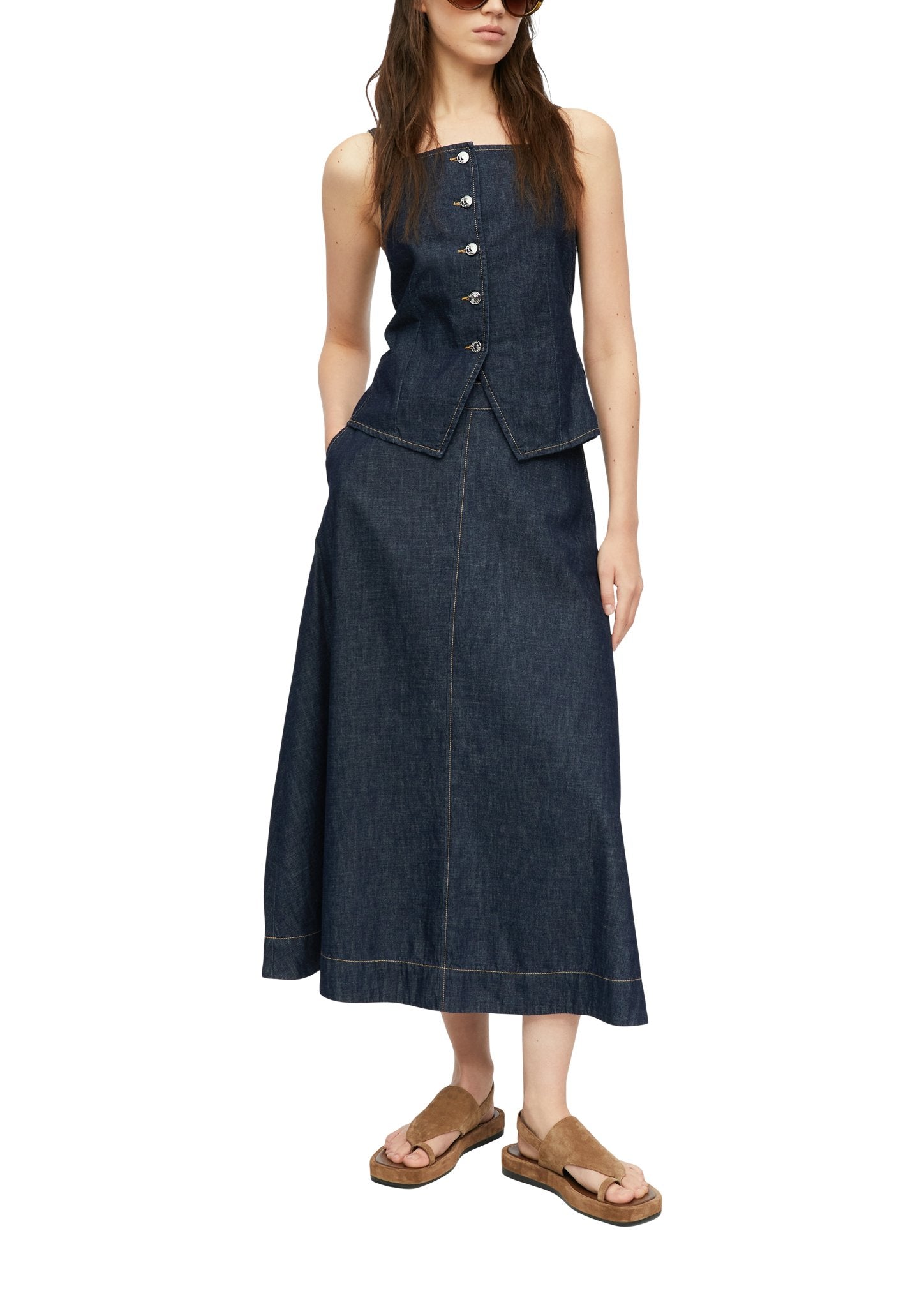 Jeansrock in Midilänge