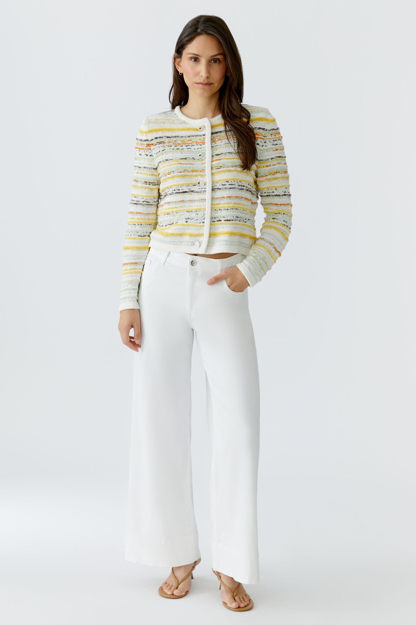 Strickjacke in Multicolor-Jacquard