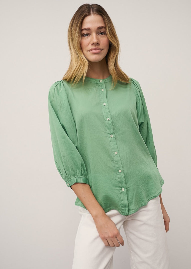 0039 Italy Blusen Oil-Green