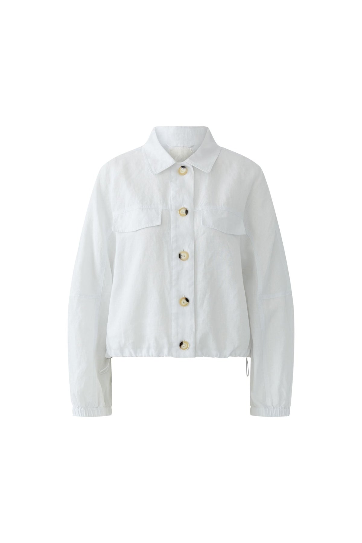 Leinenjacke mit Knopfleiste