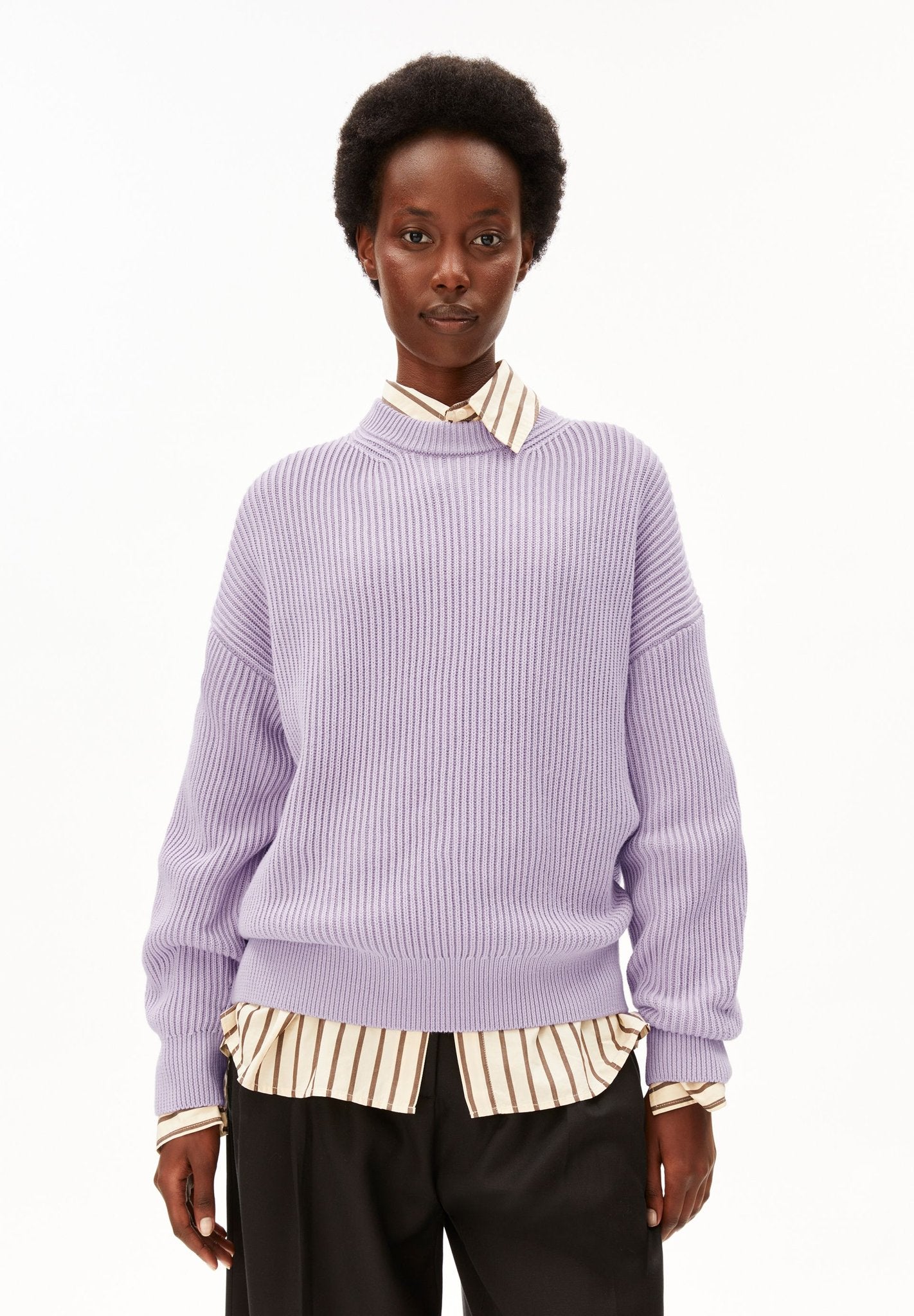 ARMEDANGELS Strickpullover Moonlit Lilac-Dark Moonlit Lilac