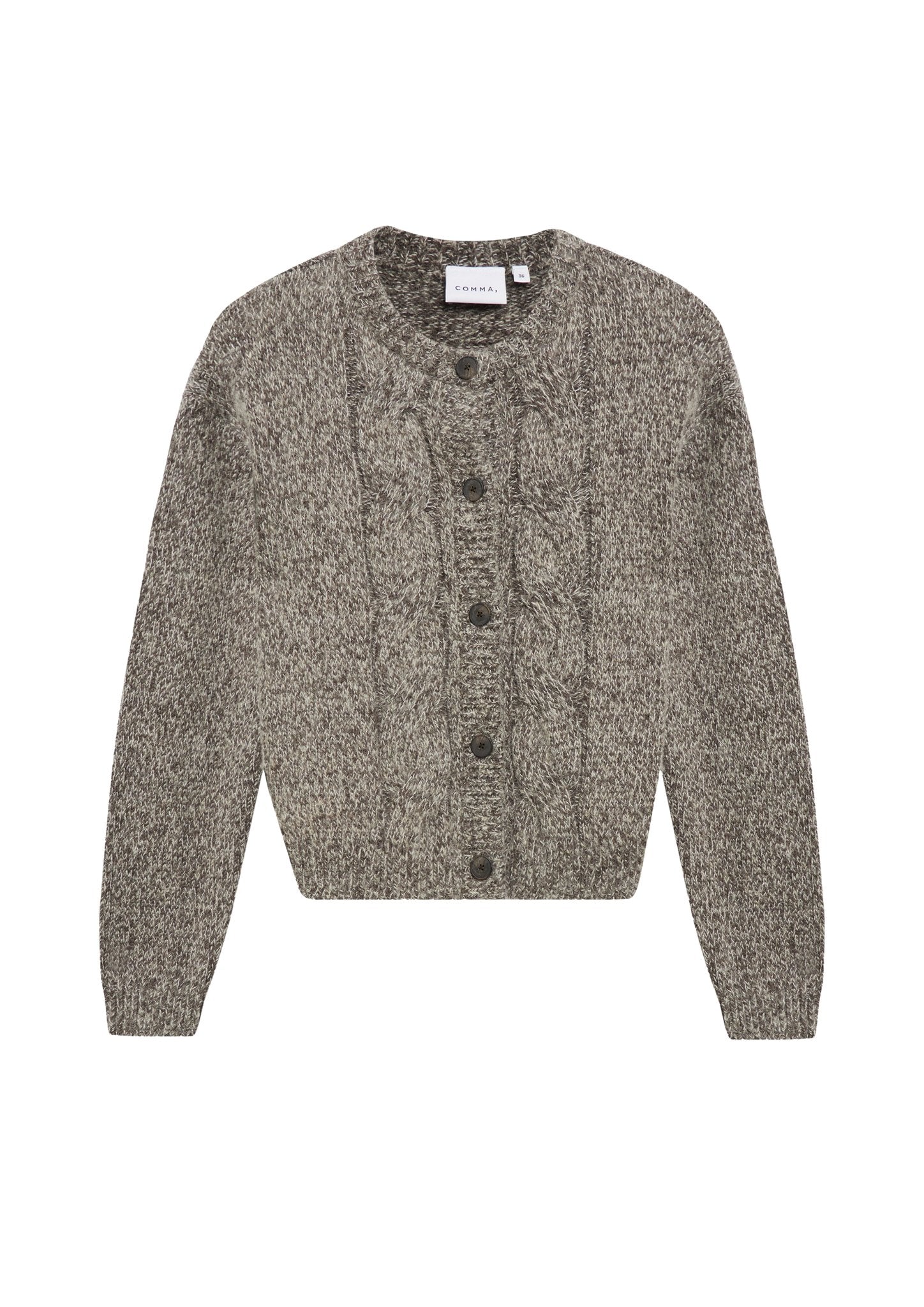 Strickjacke mit Zopfmuster