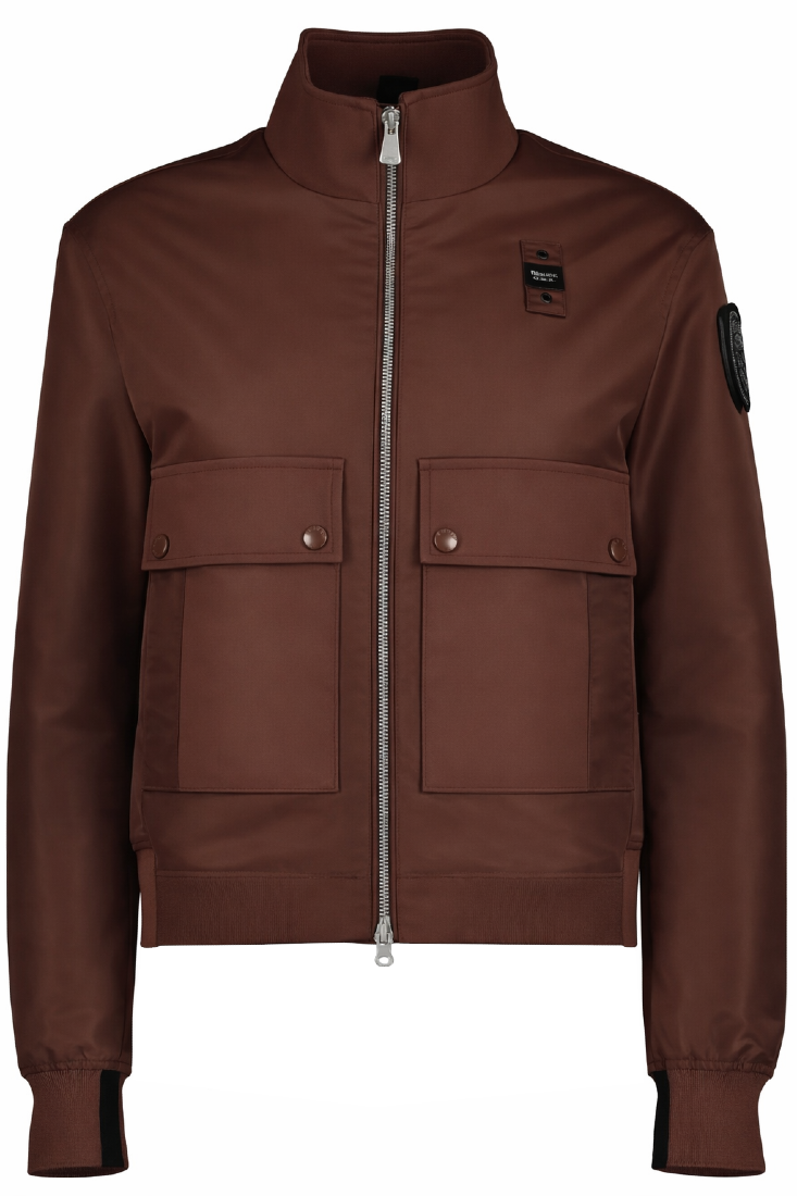 Blauer Bomberjacken Brown A
