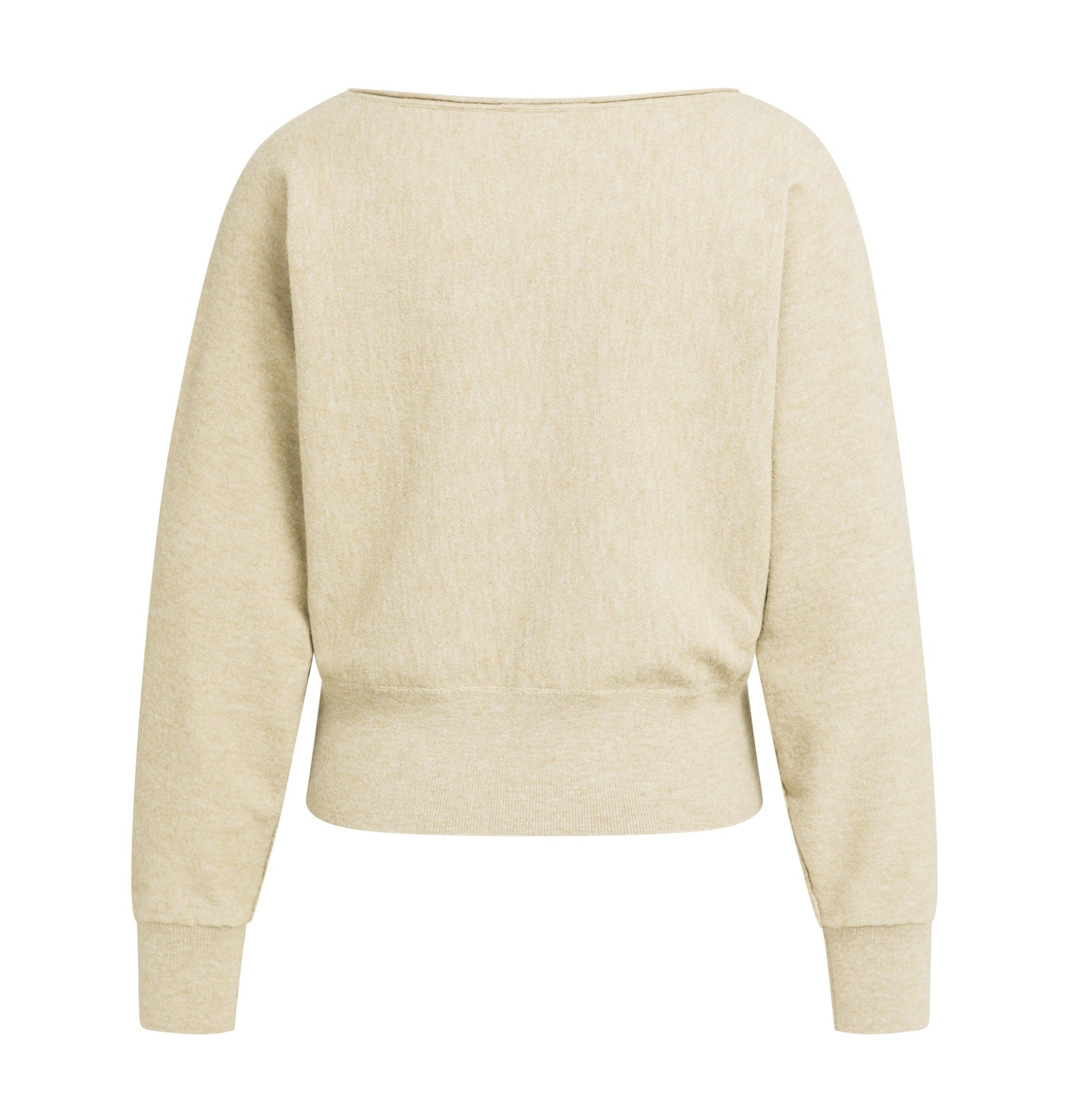 Langärmeliger Pullover mit U-Boot-Ausschnitt