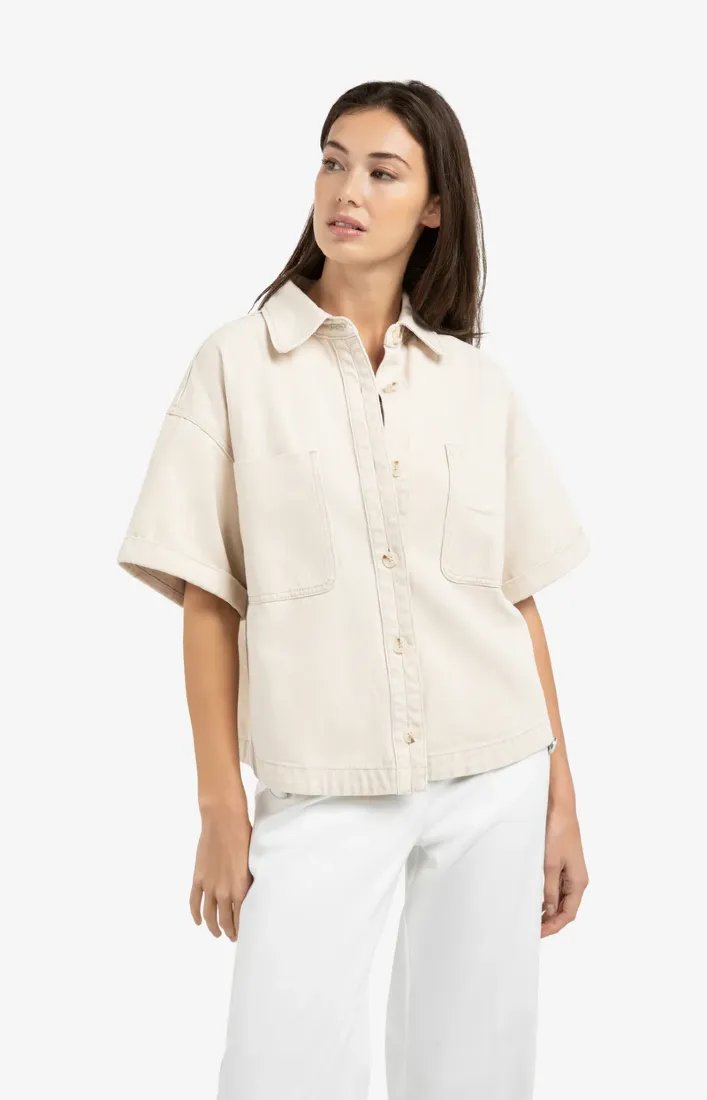 Yaya Jeansjacken Desert Beige Denim