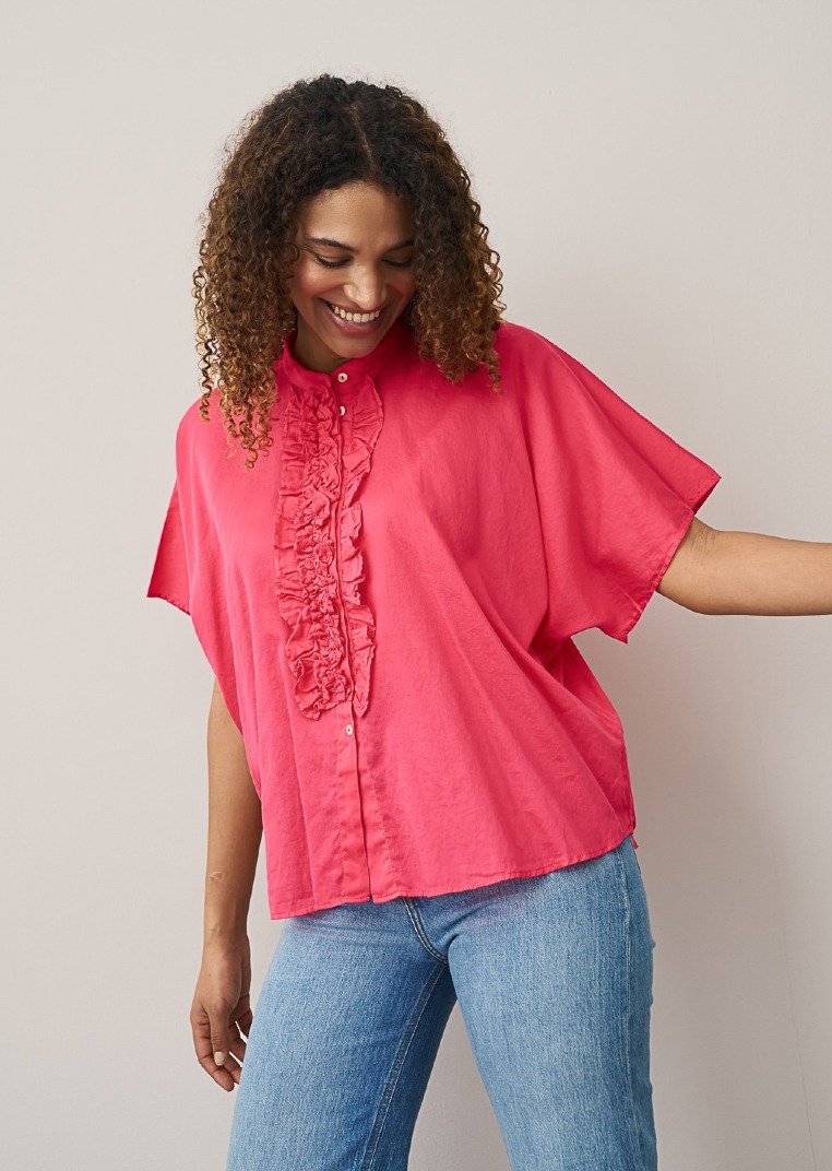 0039 Italy Blusen Rouge Red