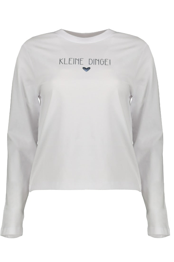 be famous Longsleeve White - Puffy Dusk Blue