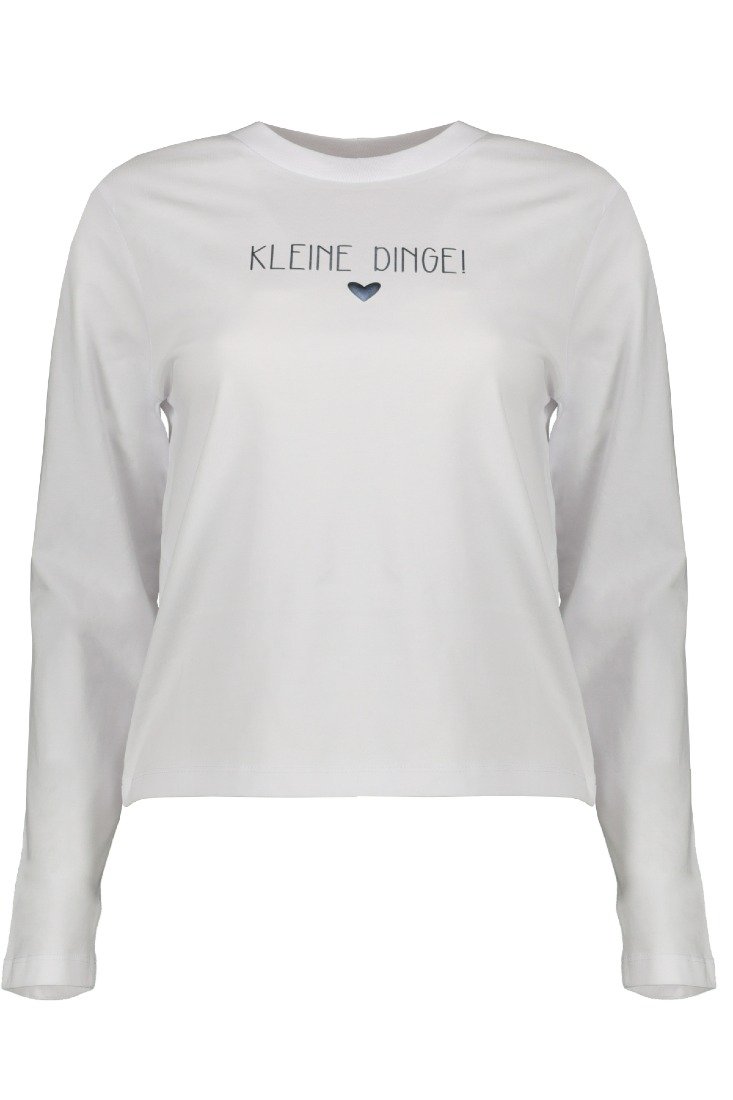 be famous Longsleeve White - Puffy Dusk Blue