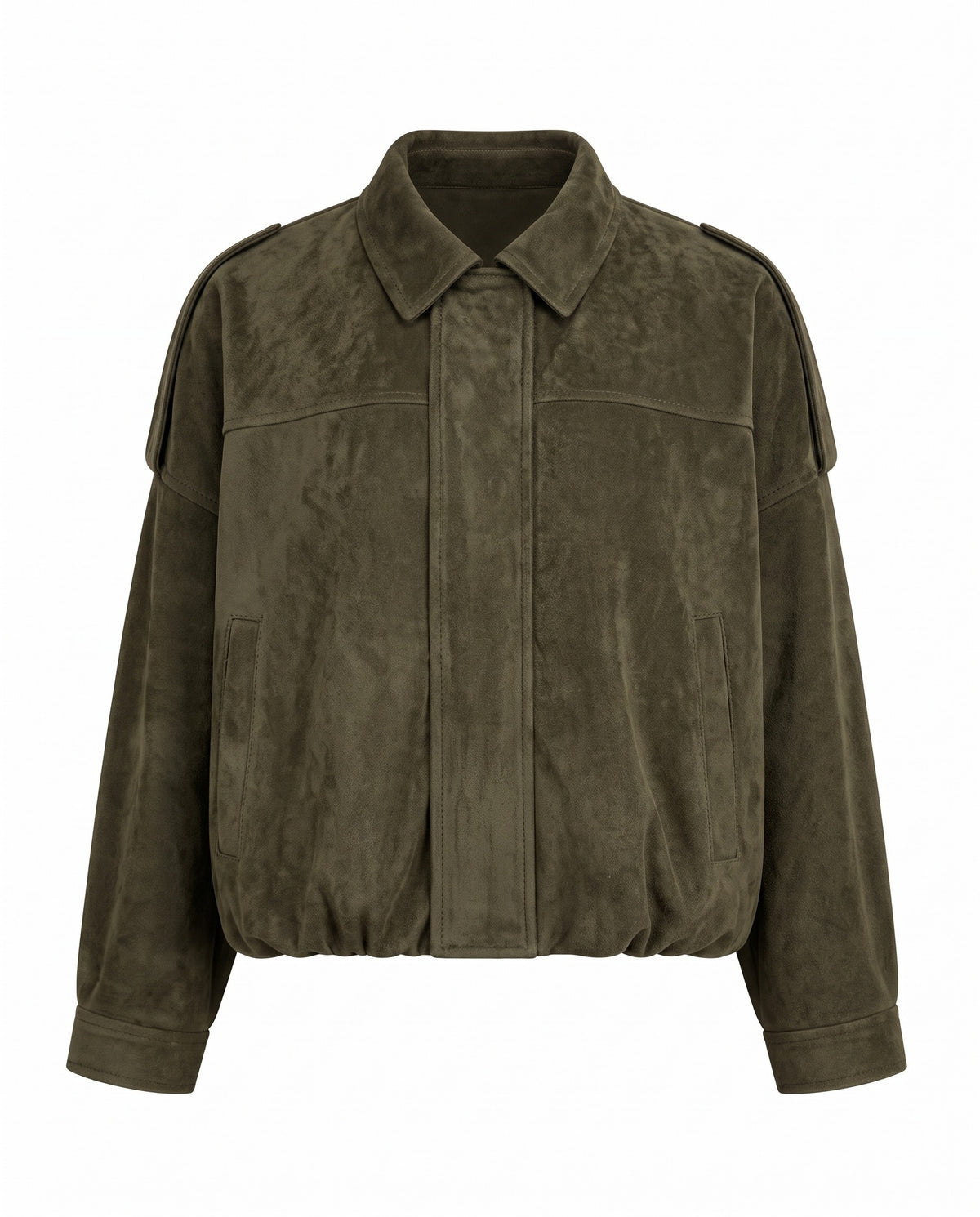 Jacke in Veloursleder-Optik
