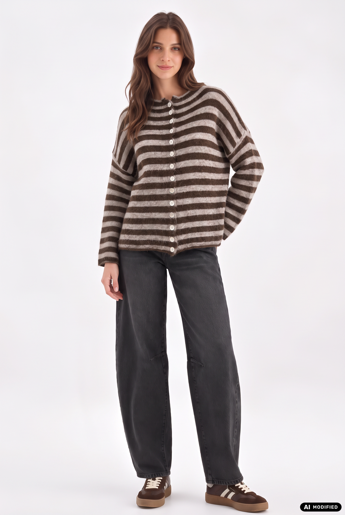 Strickjacke mit Knopfleiste