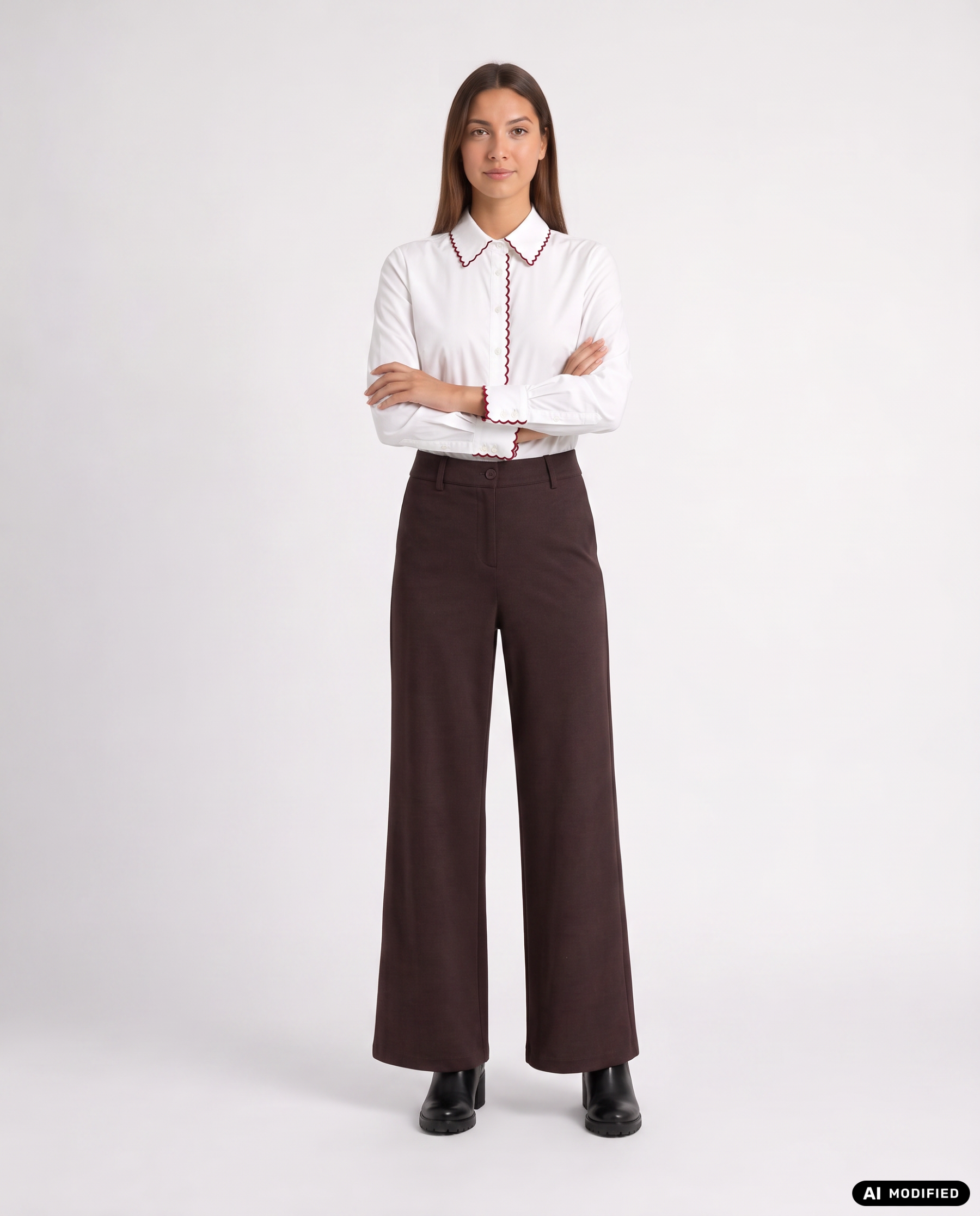 Bluse mit Ziernähten