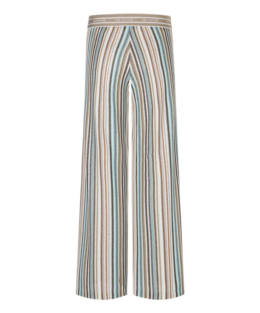 Cambio Pants Fancy Aqua/Coffe/Cream