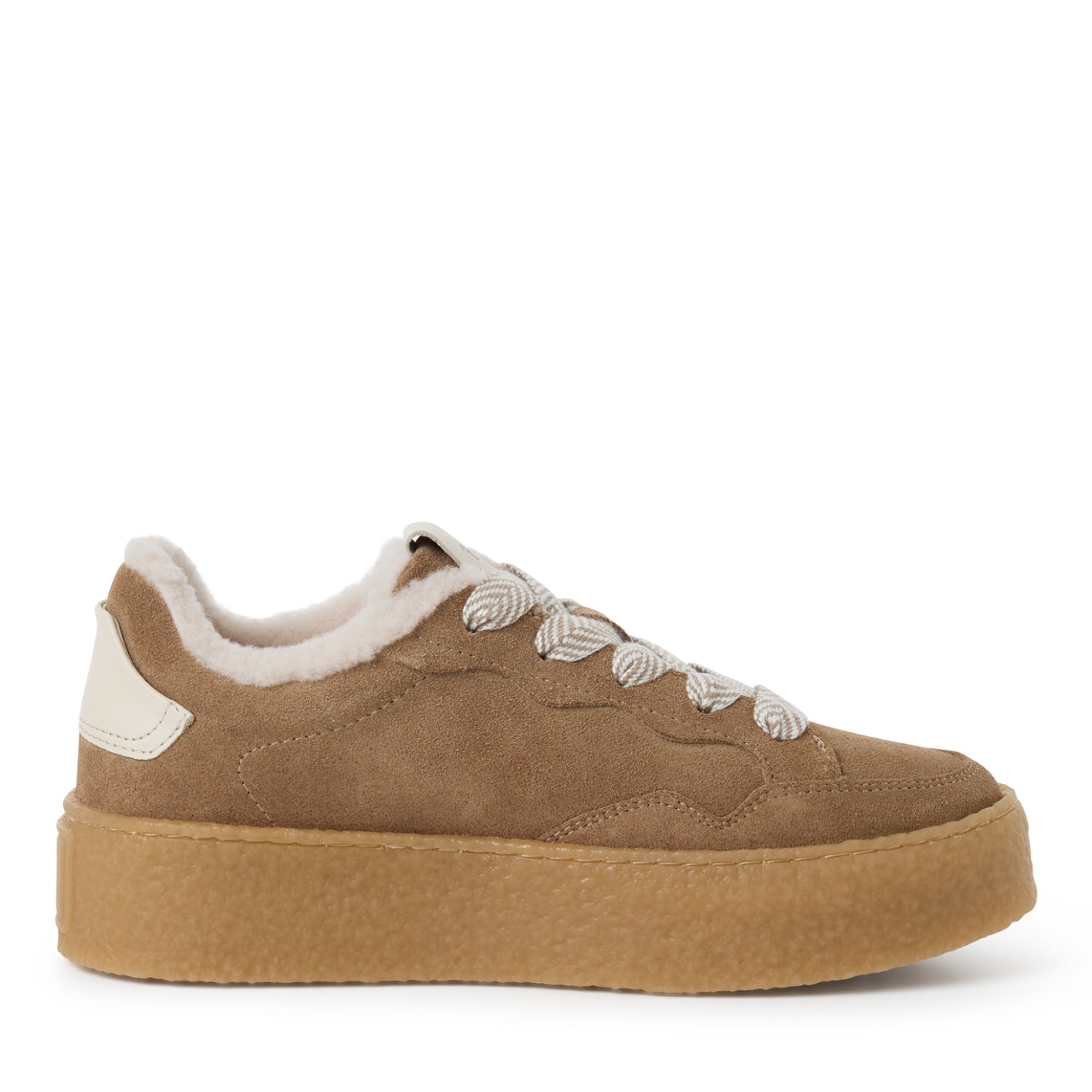 Leder Sneaker mit Teddyfell