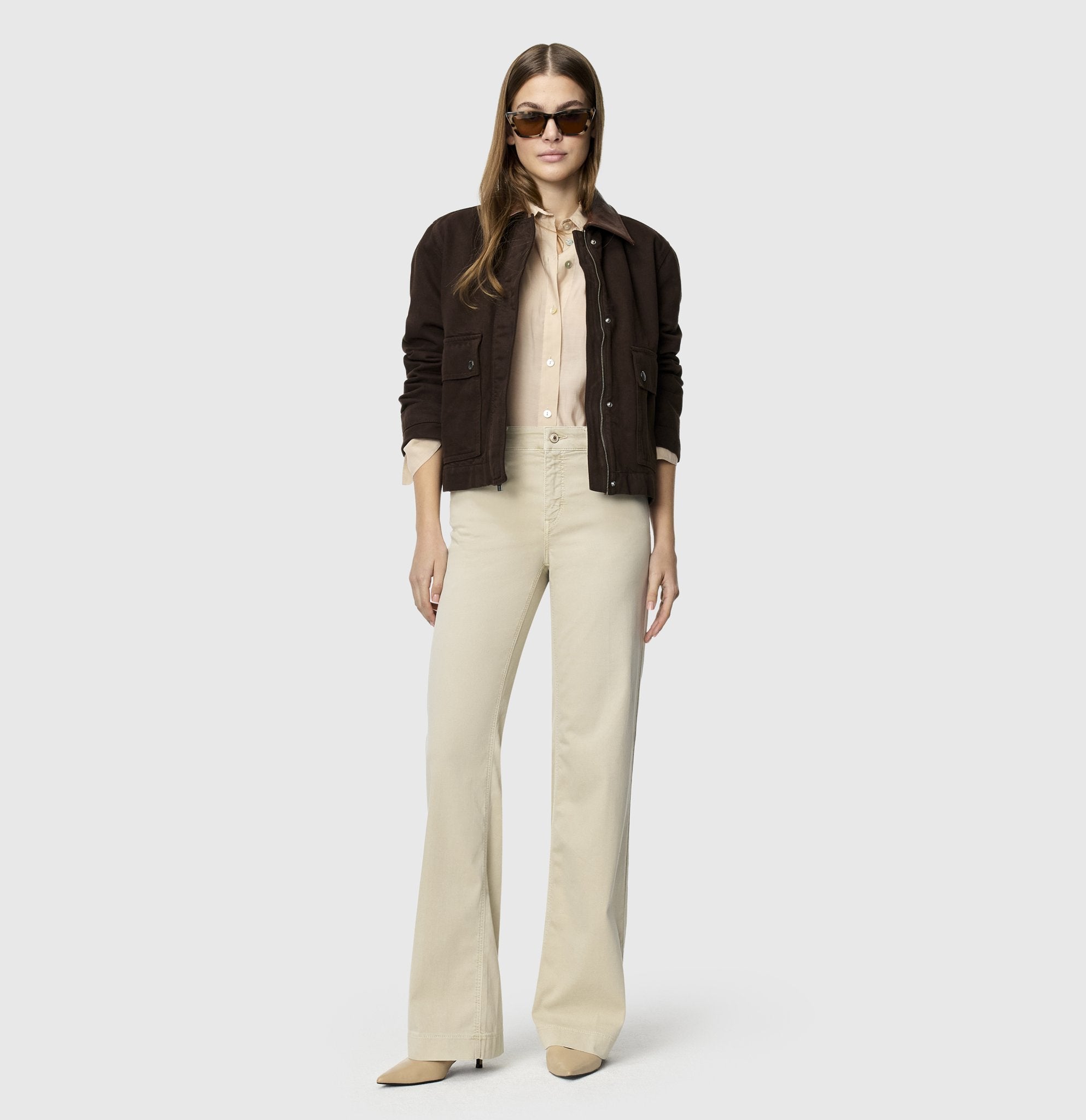 MAC Wide Leg Smoothly Beige