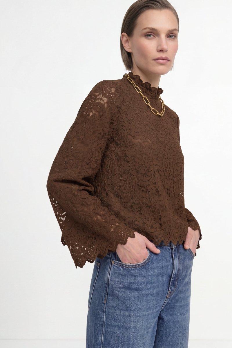 Bluse aus Spitze