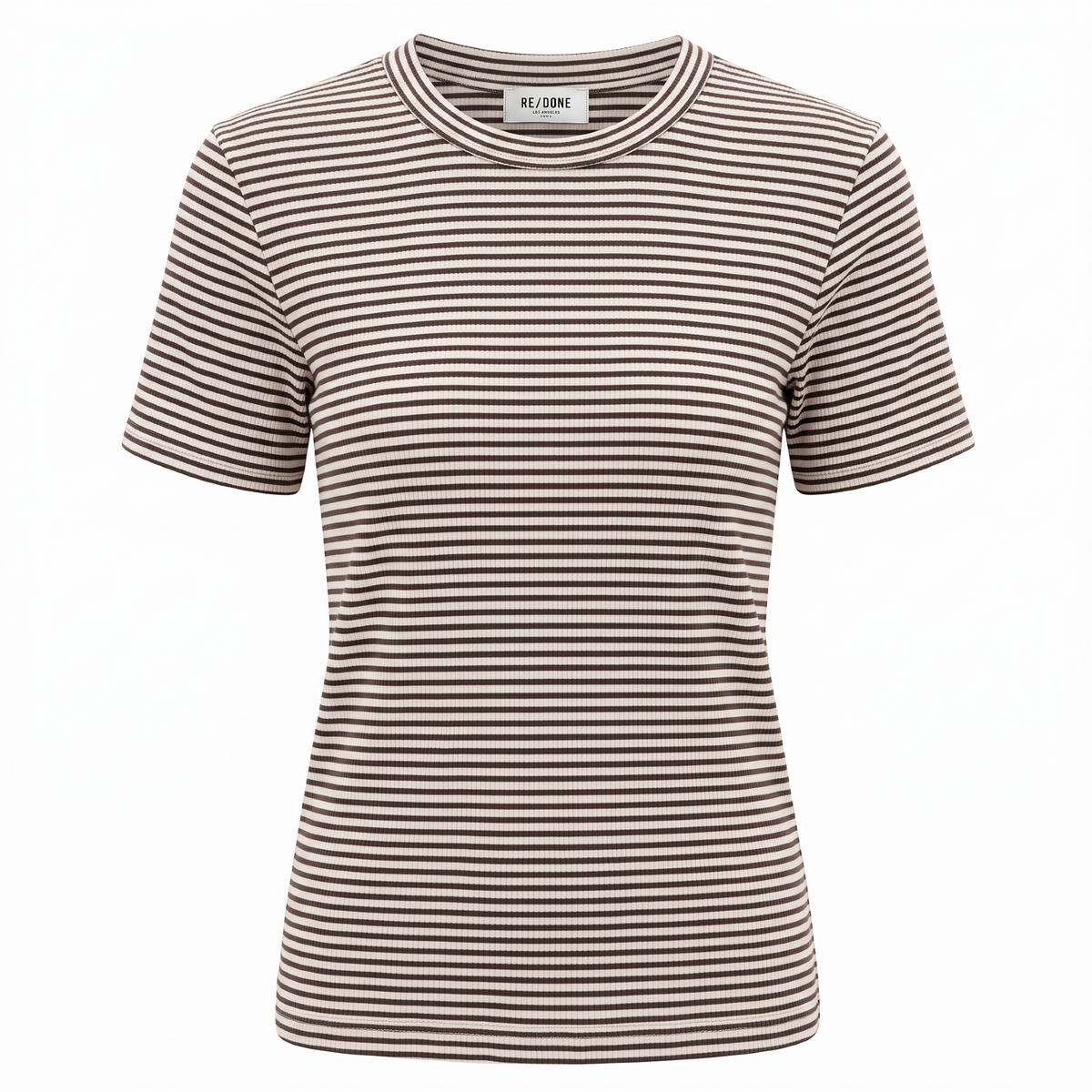 T-Shirt mit Rippstrick