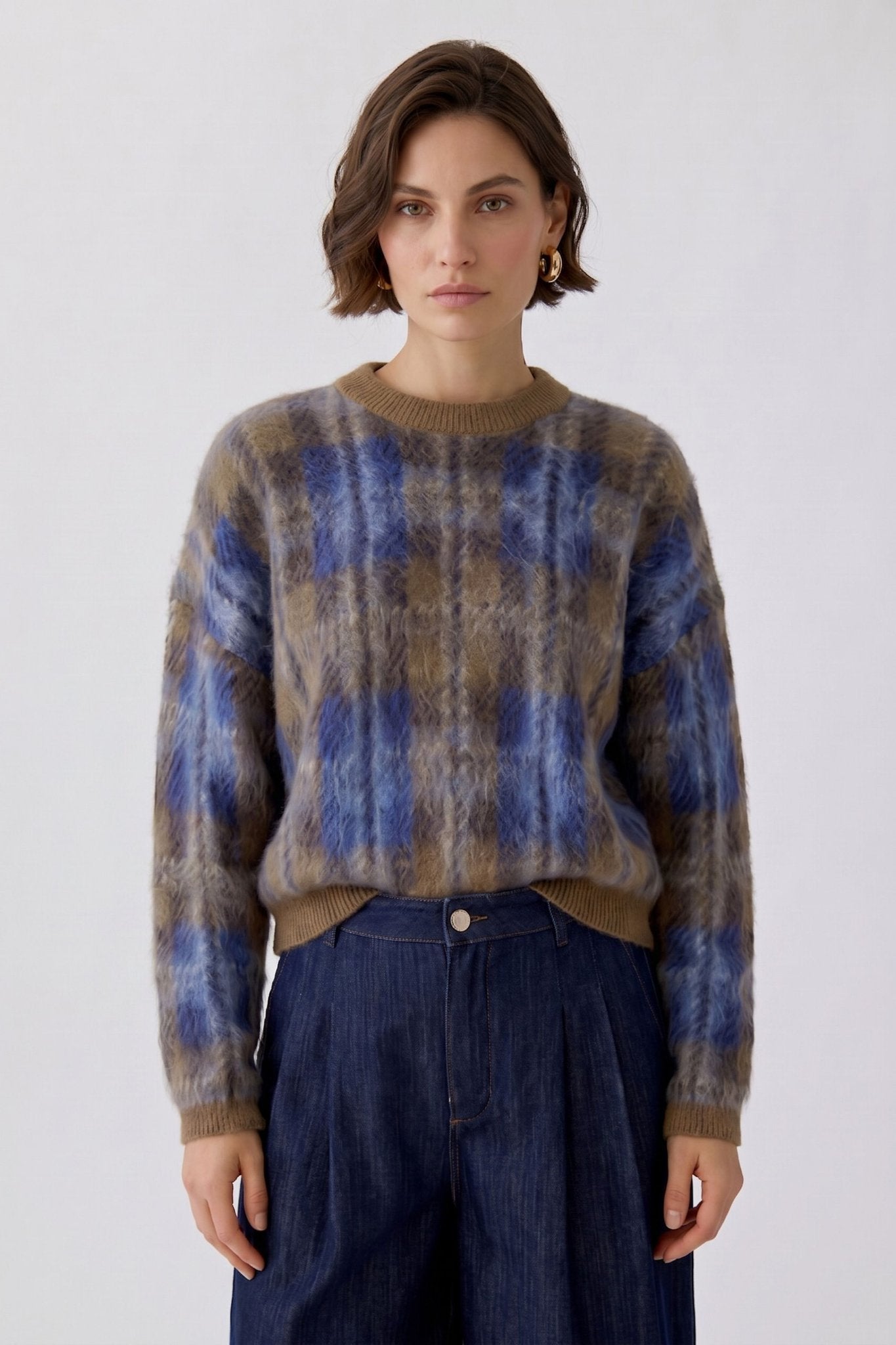 Strickpullover mit Print