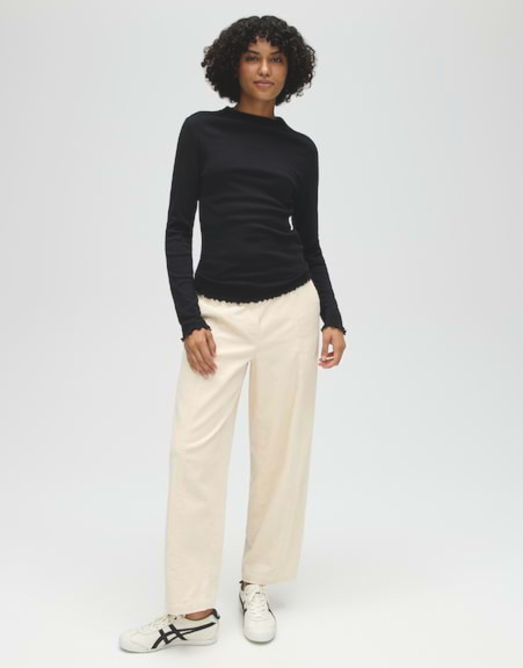 SONINCHEN Slim Rippshirt aus weichem Jersey