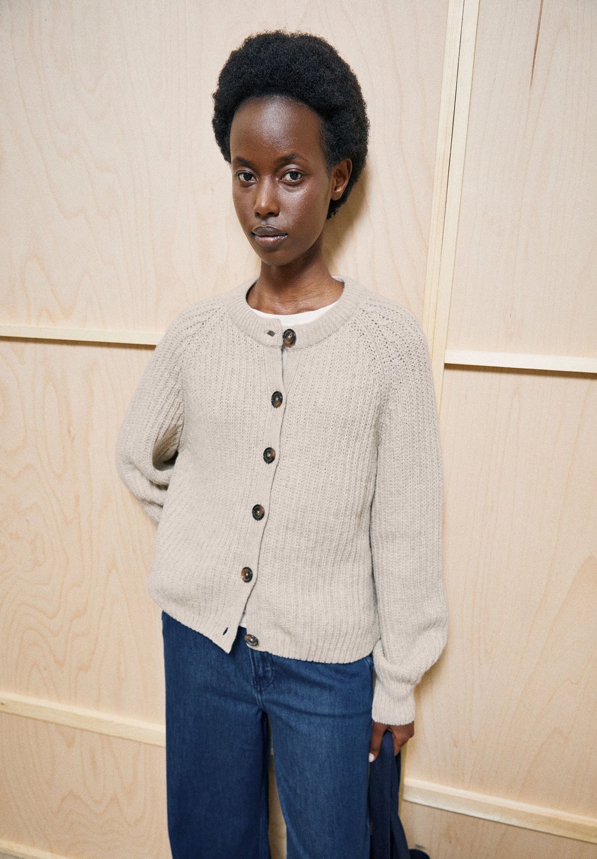 Strickjacke mit Knopfleiste