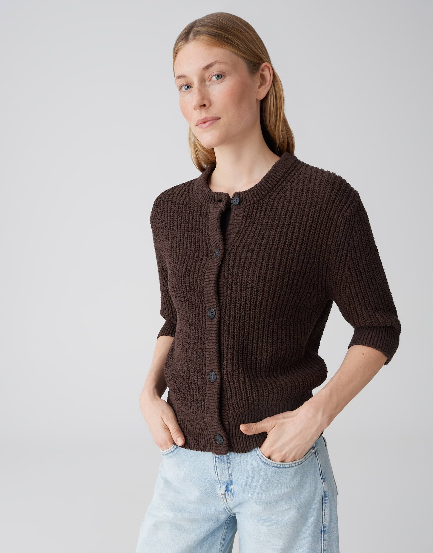 Opus Strickjacken Coffee Bean