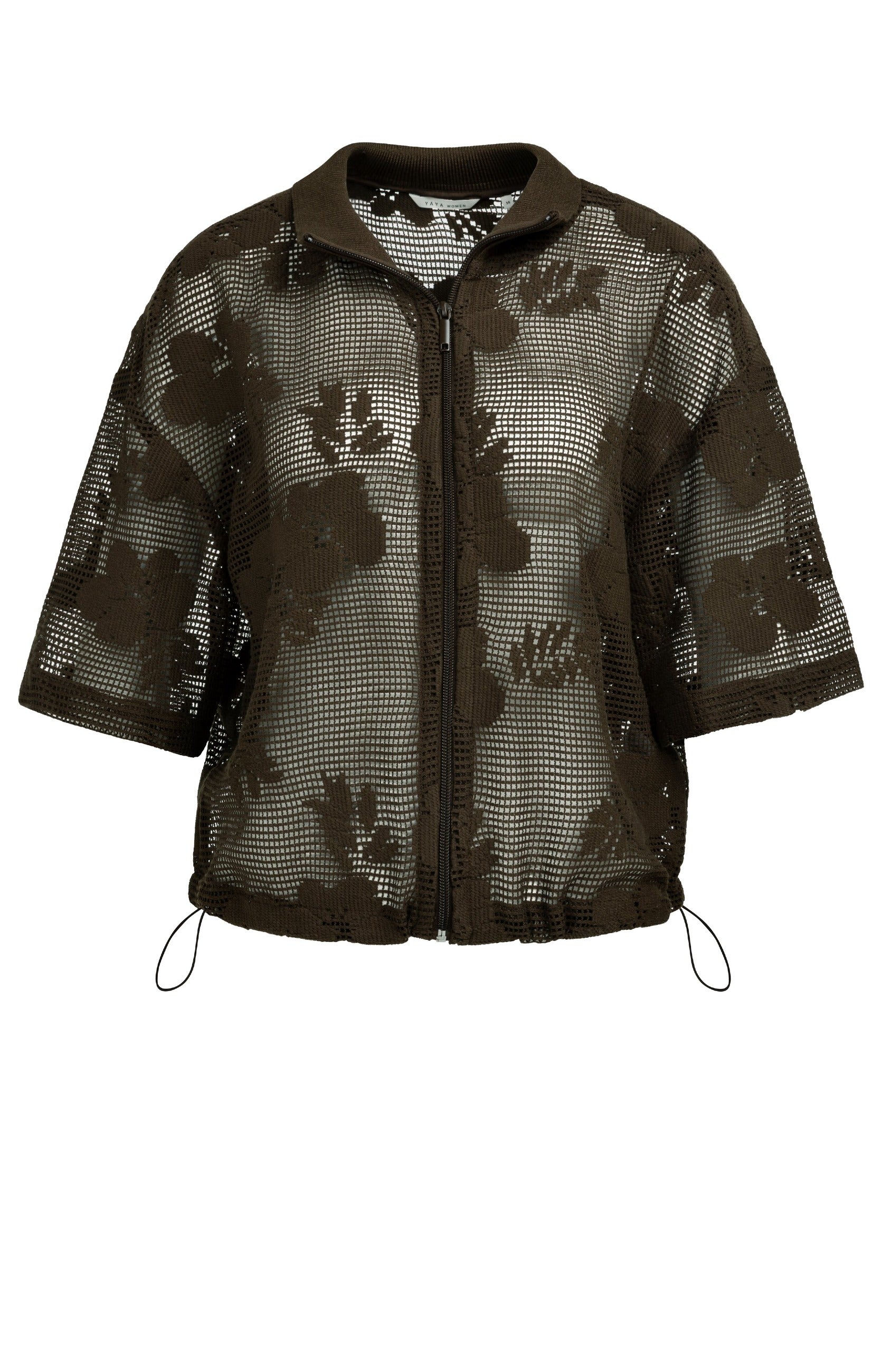 Häkeljacke mit Blumenmuster