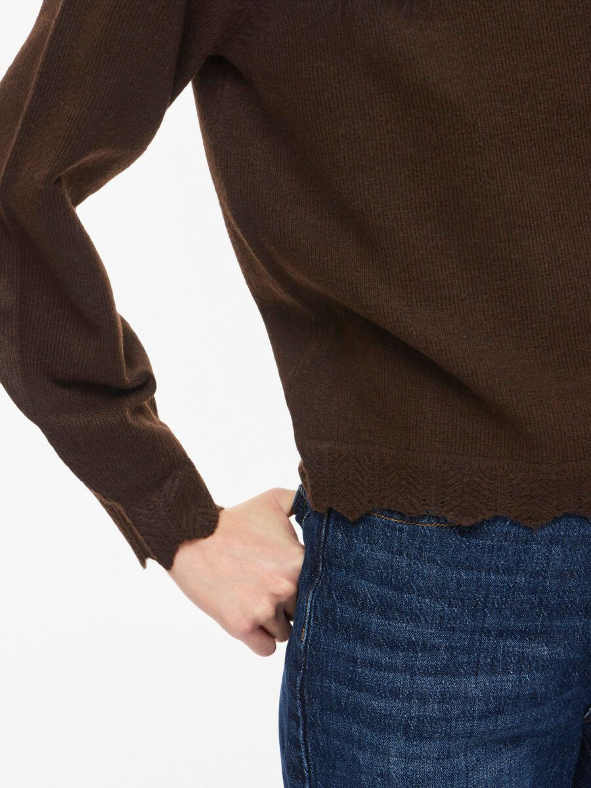 VILA Strickpullover Coffee Bean/Melange
