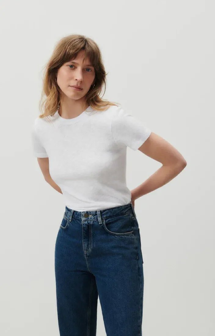 American Vintage T-Shirts Blanc