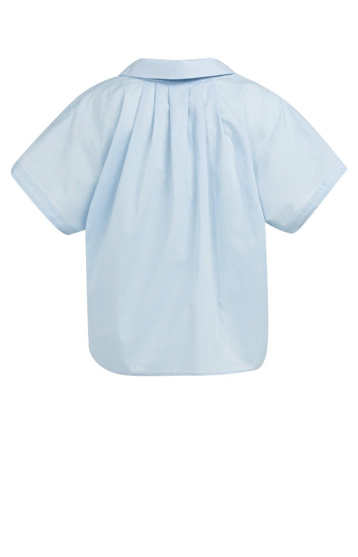 Ärmellose Bluse mit Zierknöpfen