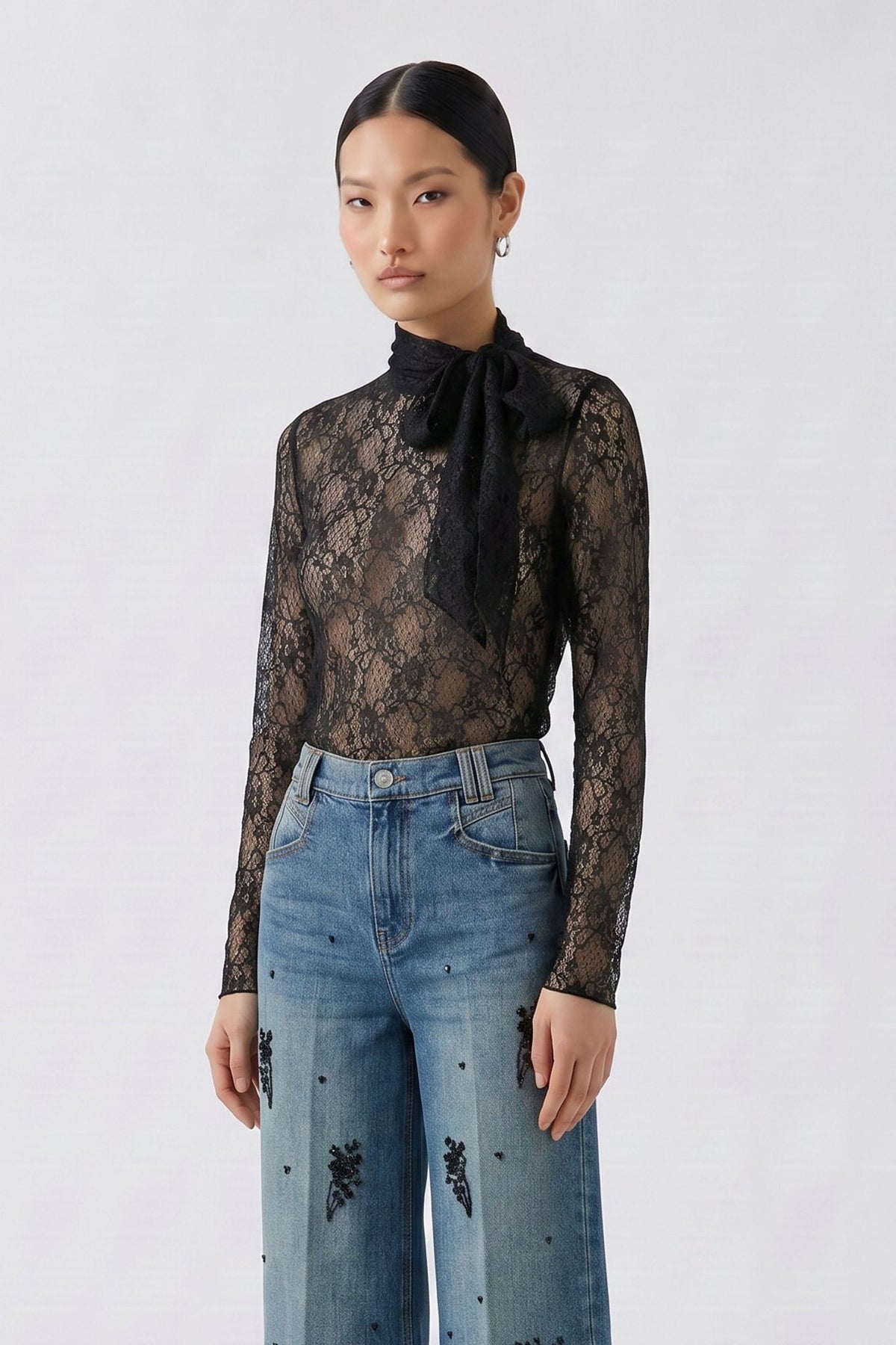 Longsleeve mit Spitze