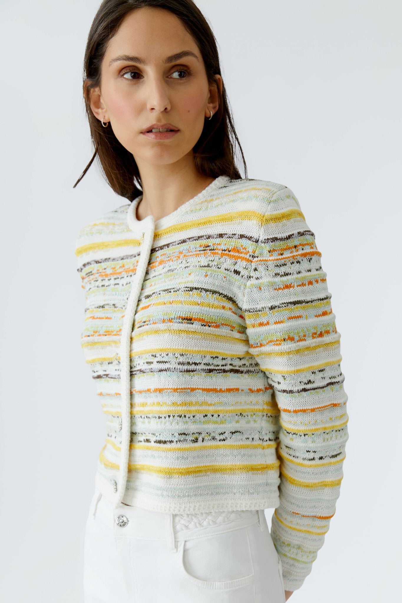 Strickjacke in Multicolor-Jacquard
