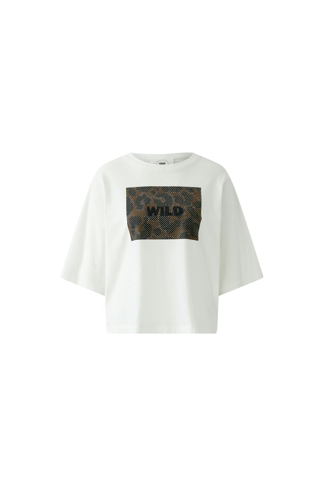 T-Shirt mit plaziertem Motiv
