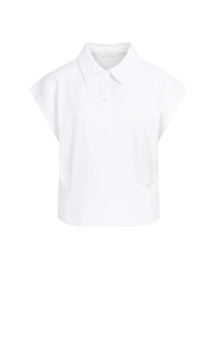 Ärmellose Jersey-Bluse mit taillierenden Nähten