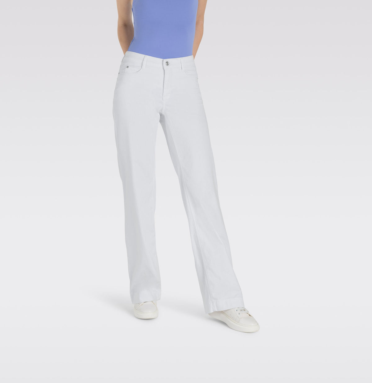 MAC Wide Leg White Denim