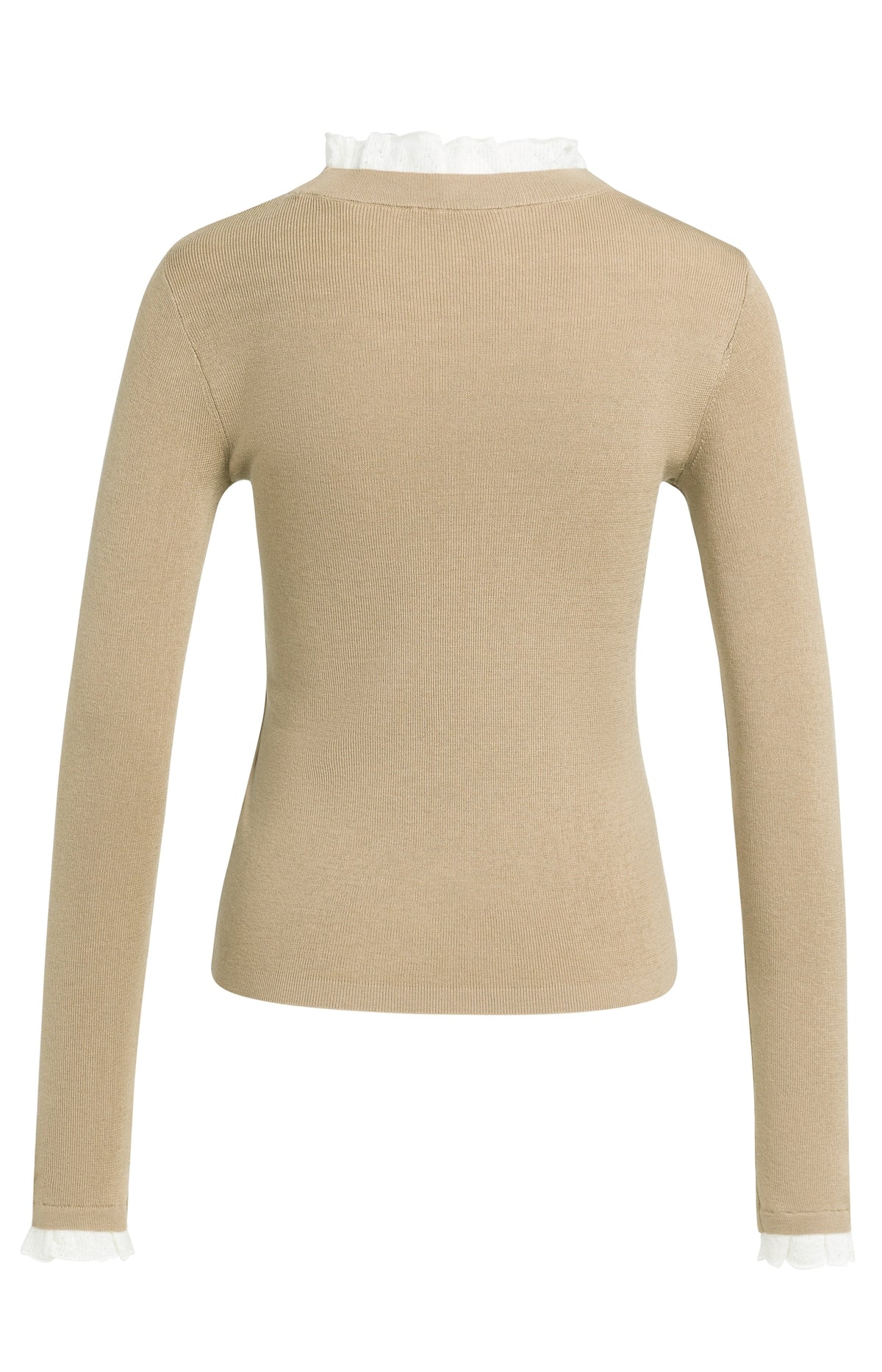 Strickpullover mit Rüschendetails