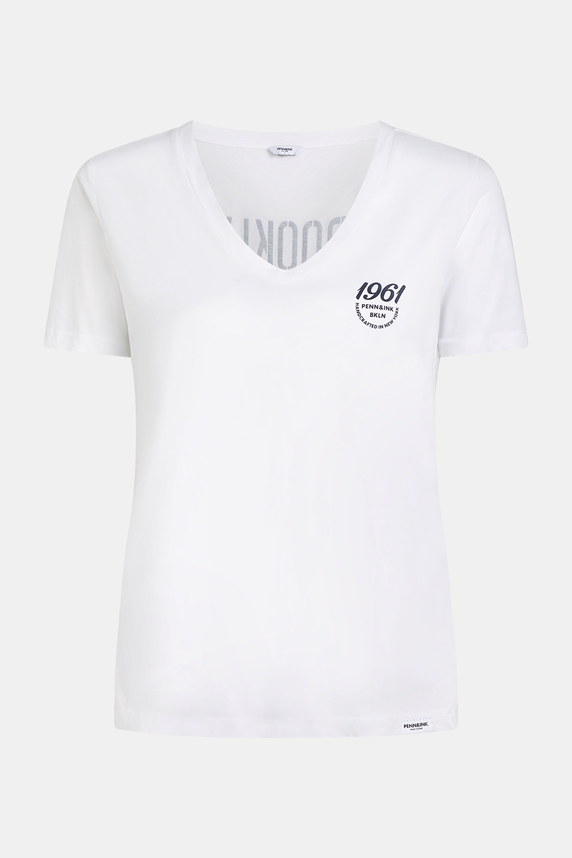 Penn & Ink T-Shirts White/Navy