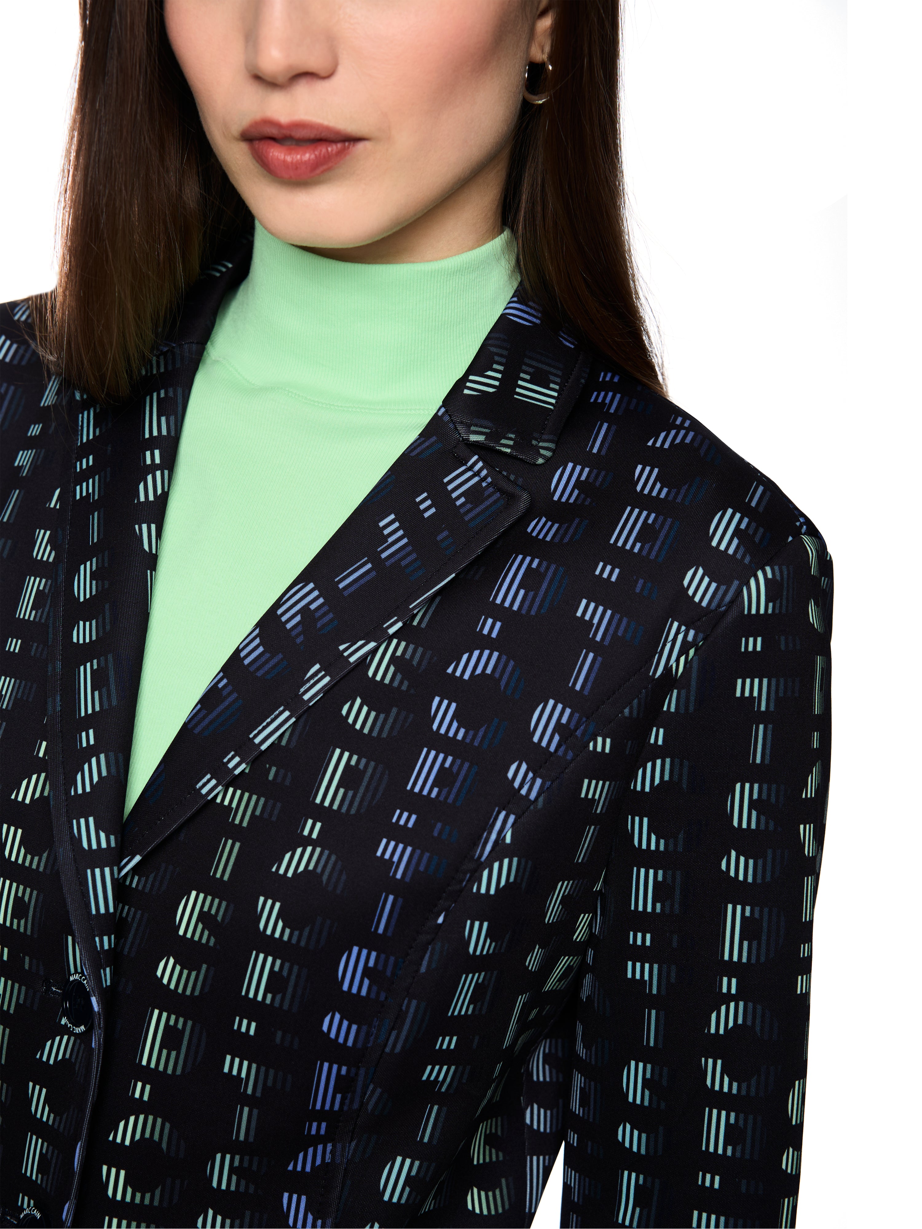 Jersey Blazer mit Print