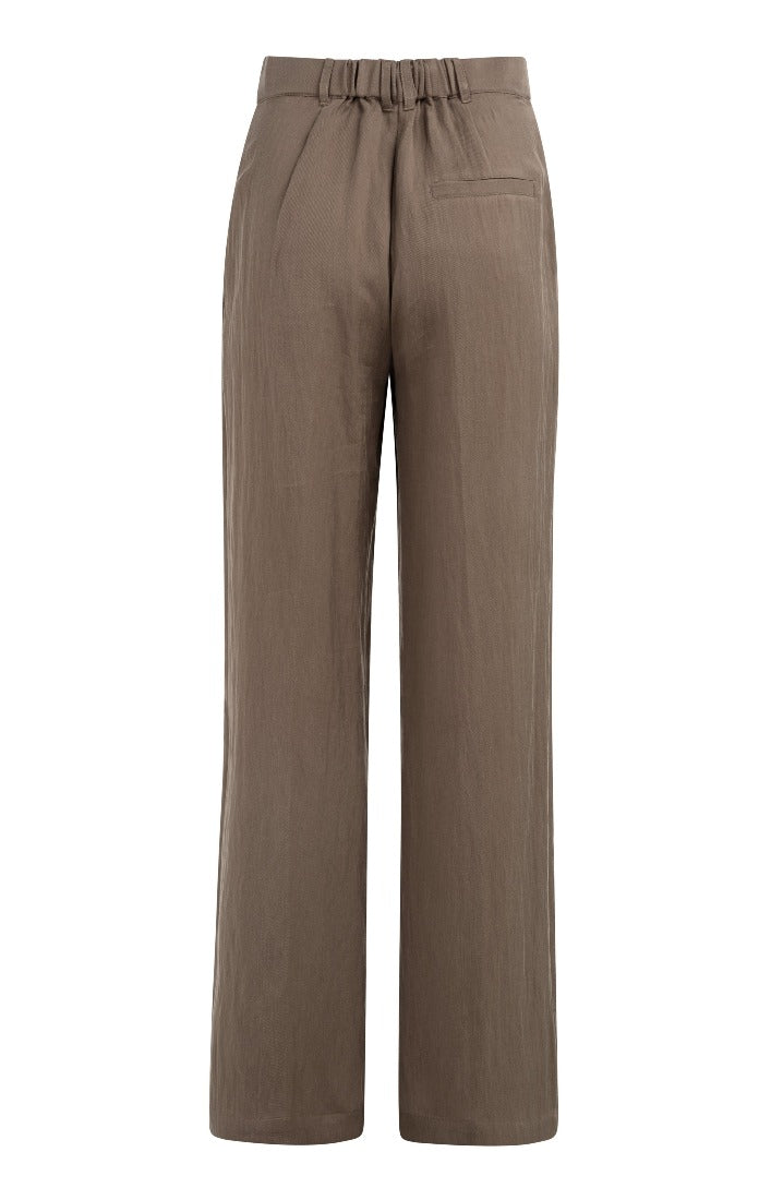 Bundfaltenhose aus Webstoff mit weitem Bein