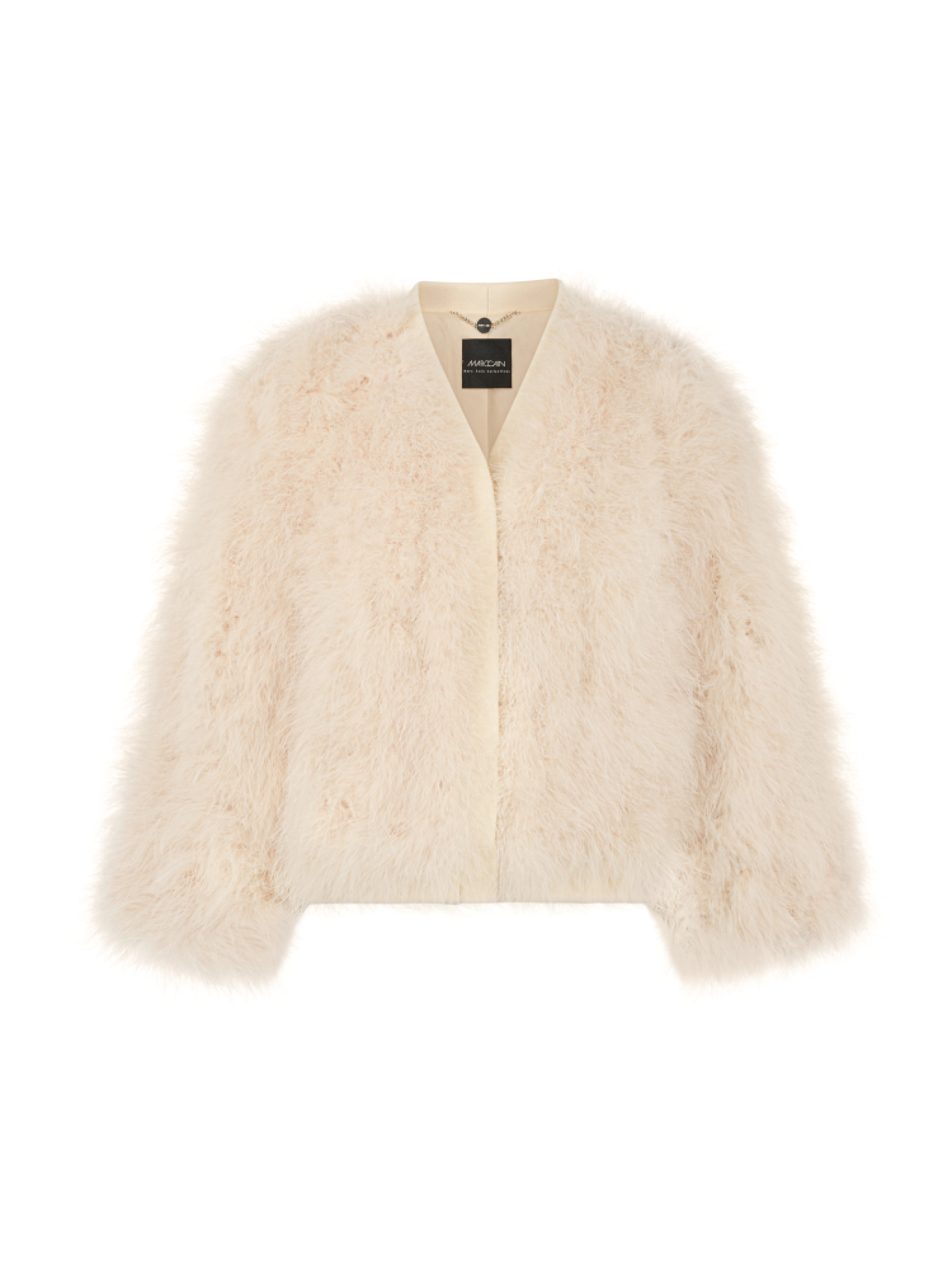 Kurze Jacke mit Federn